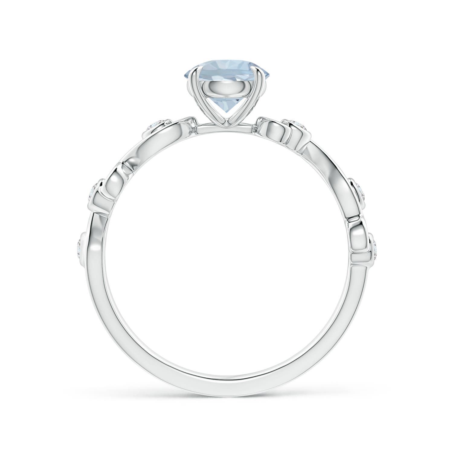 A - Aquamarine / 0.85 CT / 14 KT White Gold