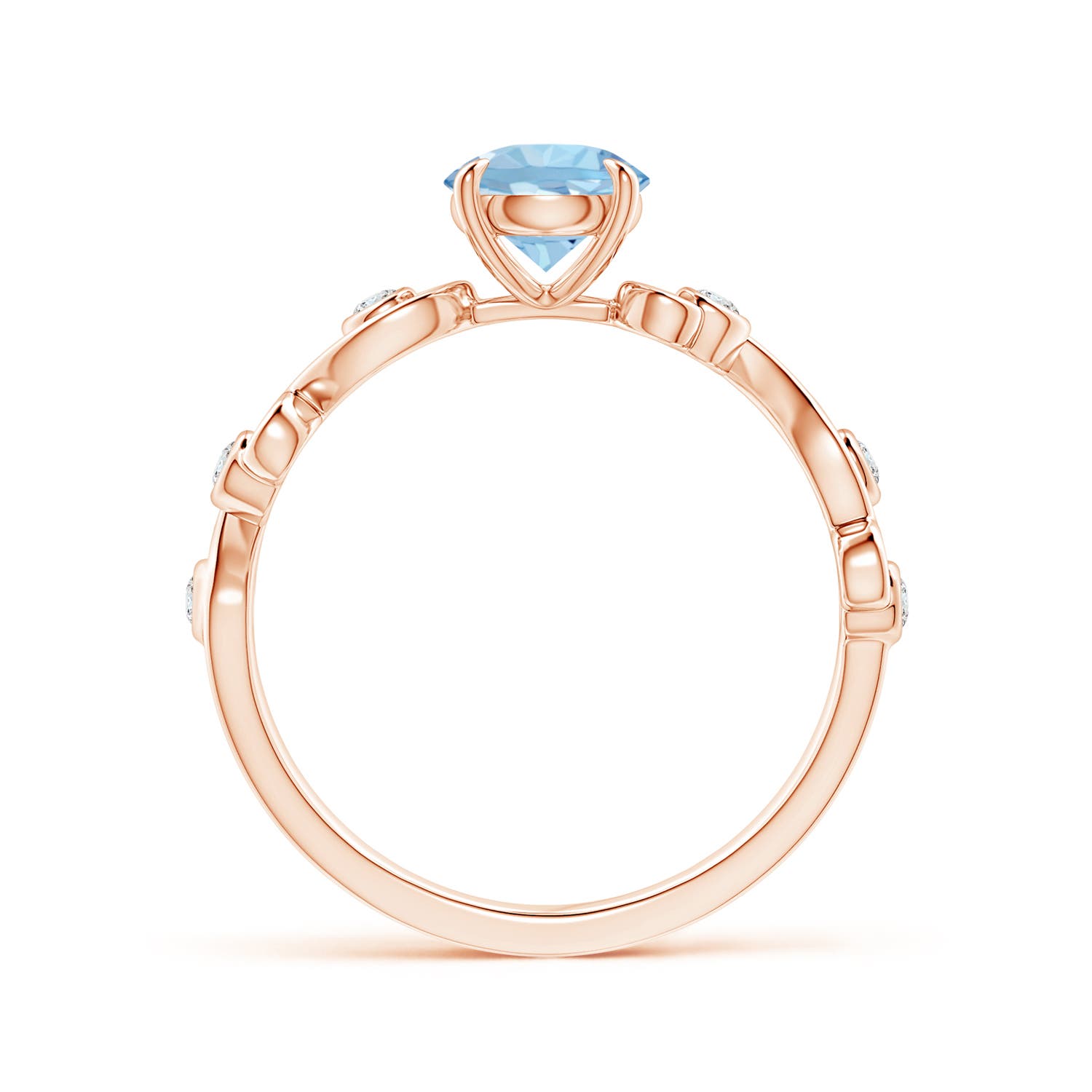 AAA - Aquamarine / 0.85 CT / 14 KT Rose Gold