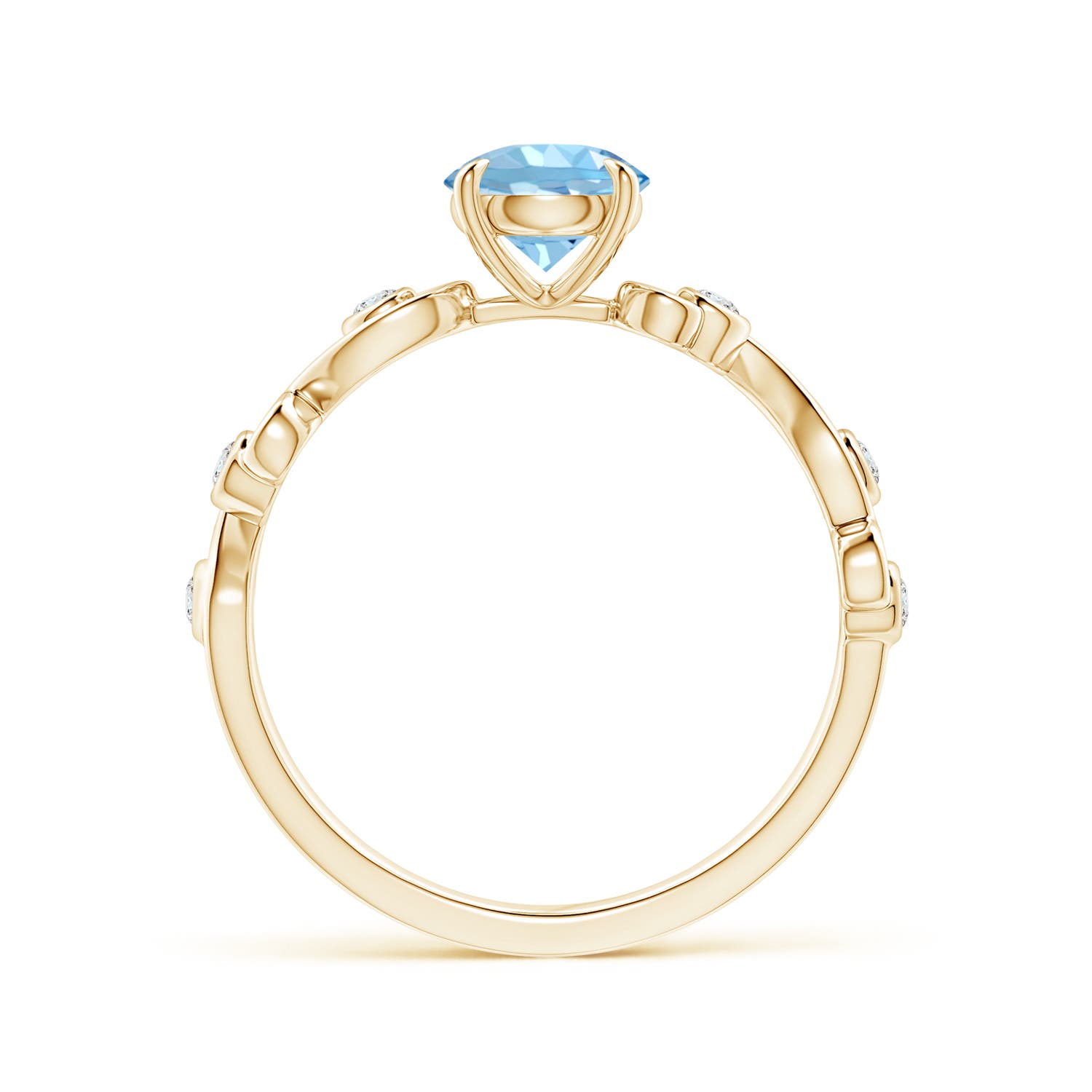 AAAA - Aquamarine / 0.85 CT / 14 KT Yellow Gold