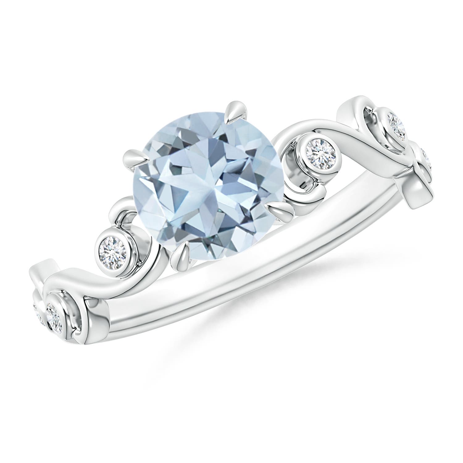 A - Aquamarine / 1.25 CT / 14 KT White Gold