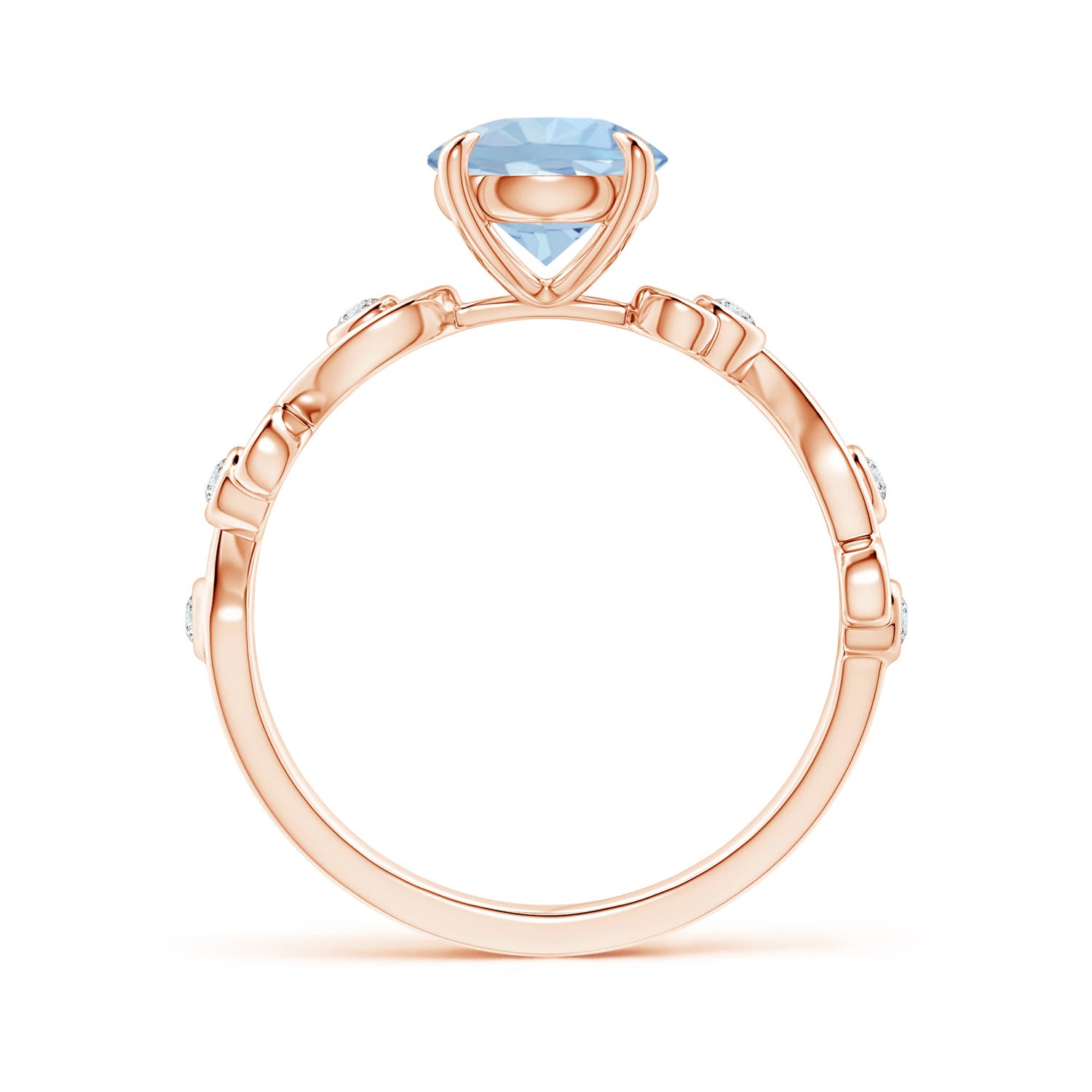 AA - Aquamarine / 1.25 CT / 14 KT Rose Gold