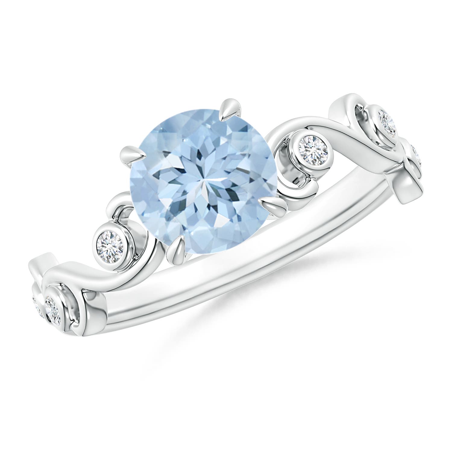 AA - Aquamarine / 1.25 CT / 14 KT White Gold