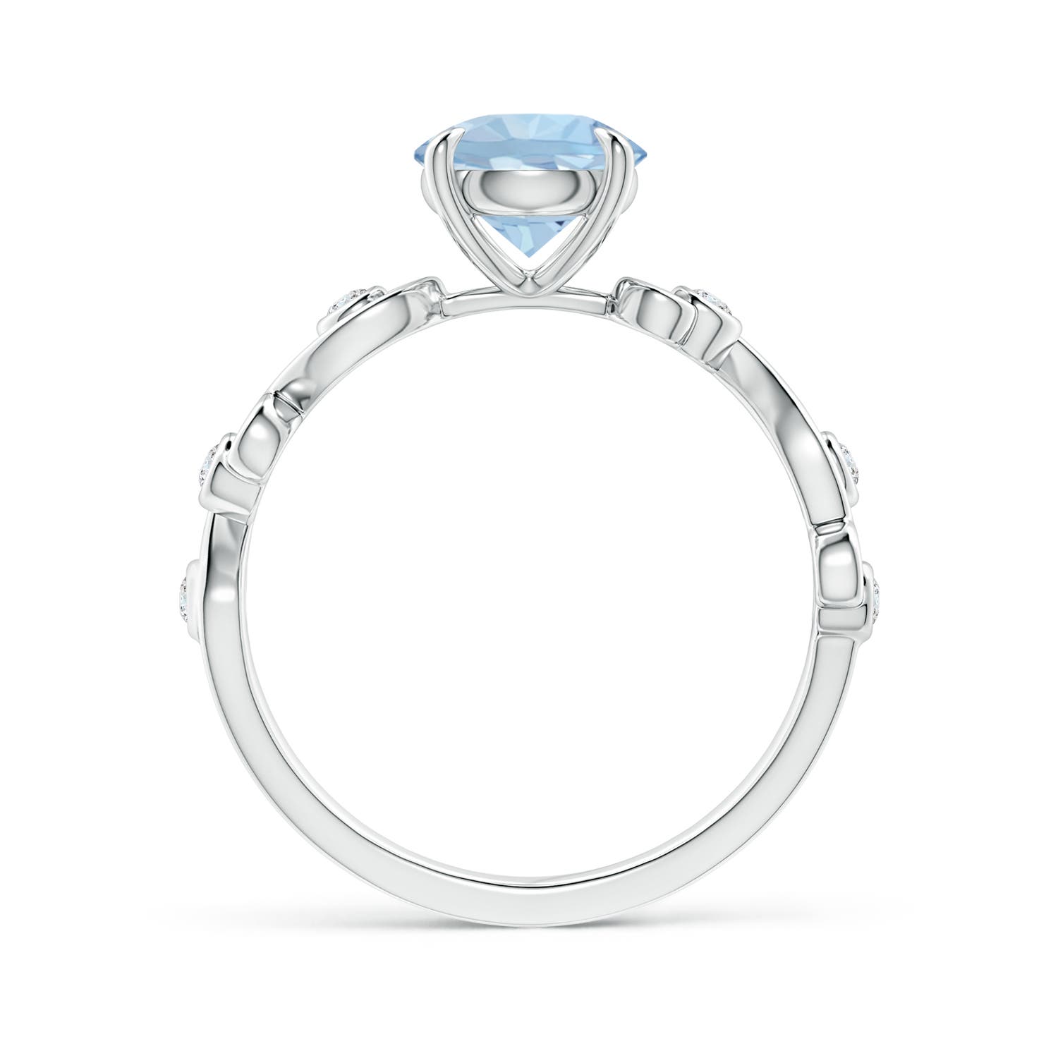 AA - Aquamarine / 1.25 CT / 14 KT White Gold