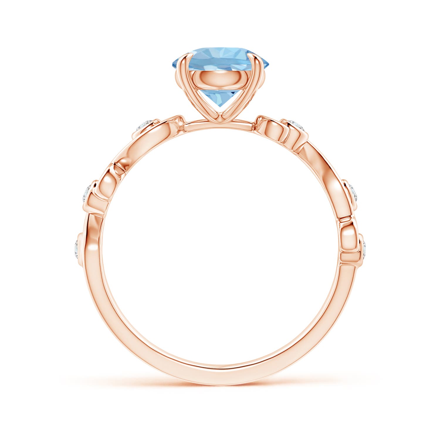 AAA - Aquamarine / 1.25 CT / 14 KT Rose Gold