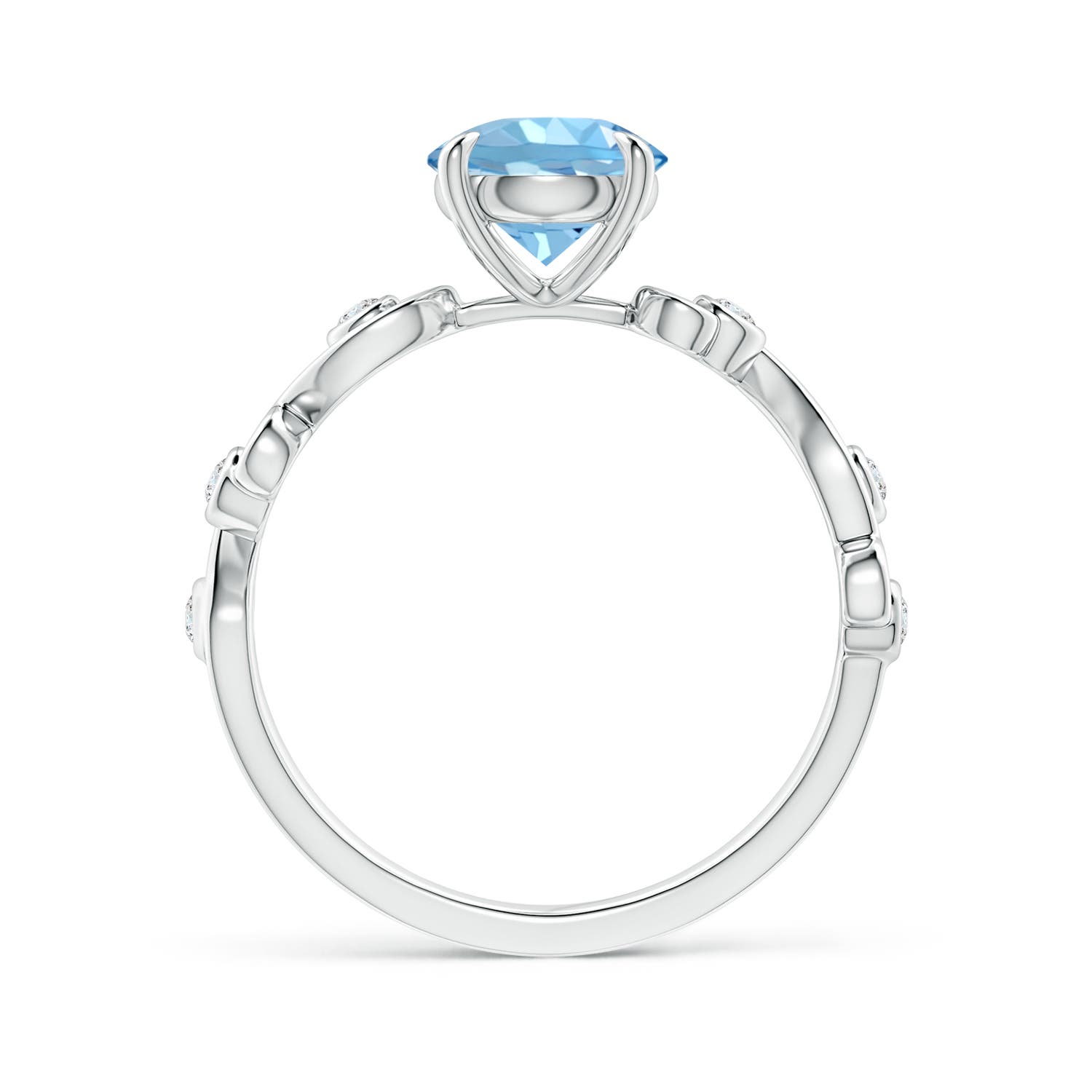 AAAA - Aquamarine / 1.25 CT / 14 KT White Gold