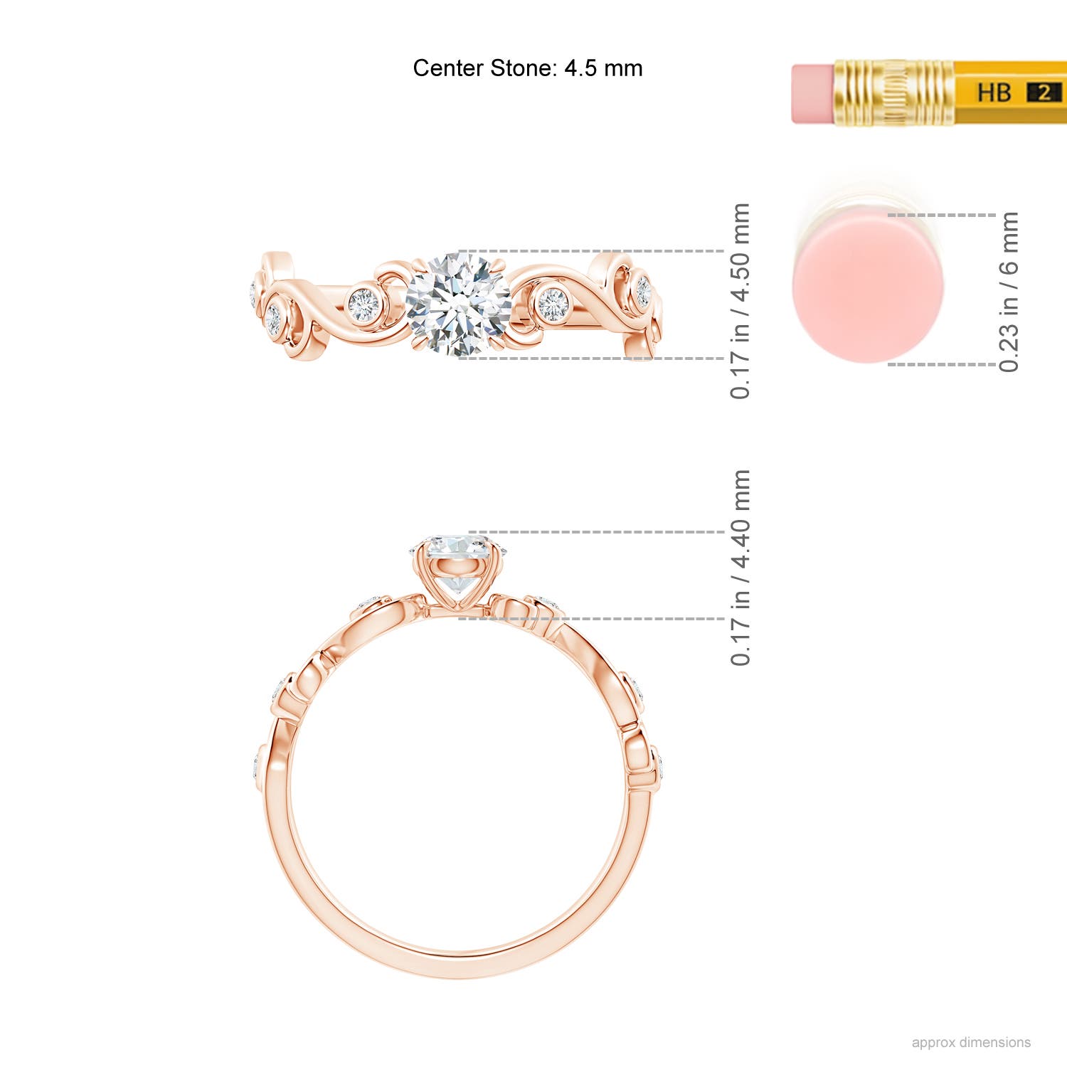 G, VS2 / 0.48 CT / 14 KT Rose Gold