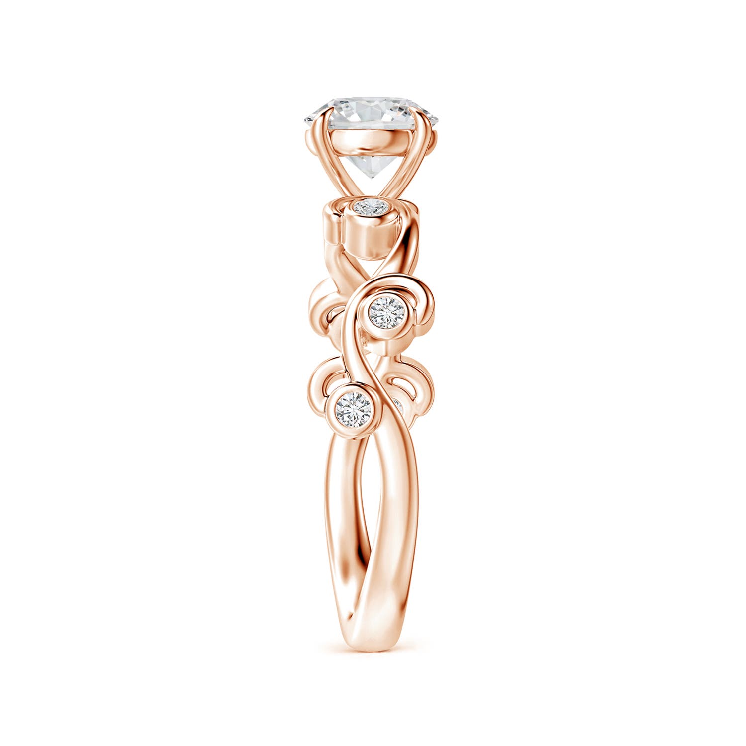 H, SI2 / 0.73 CT / 14 KT Rose Gold