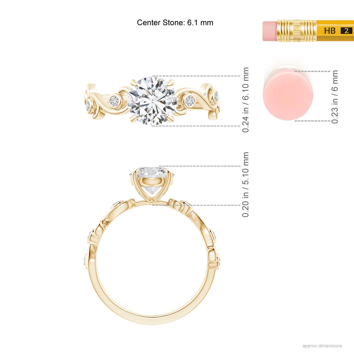 H, SI2 / 1.01 CT / 14 KT Yellow Gold