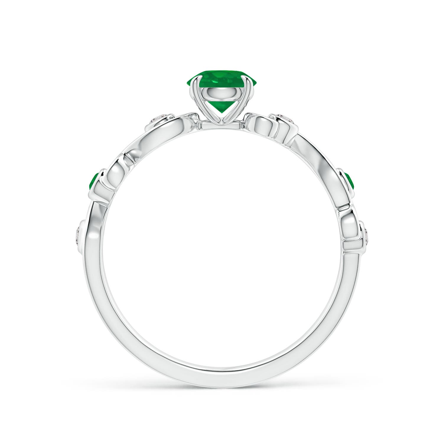 AA - Emerald / 0.59 CT / 14 KT White Gold