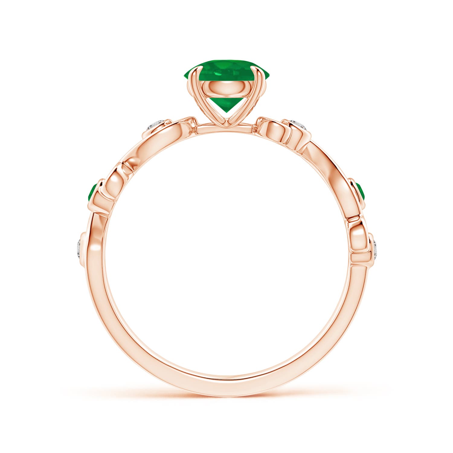 AA - Emerald / 0.89 CT / 14 KT Rose Gold