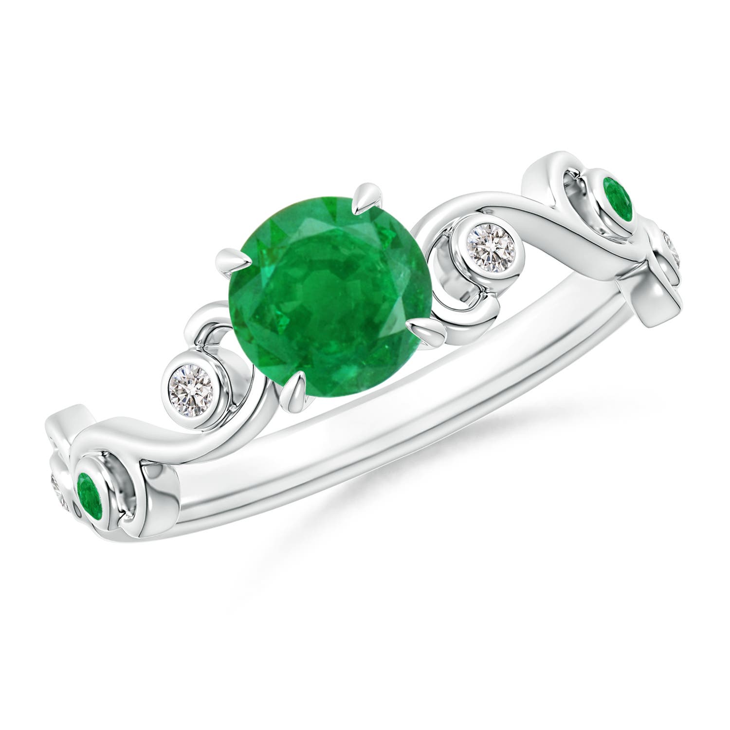 AA - Emerald / 0.89 CT / 14 KT White Gold