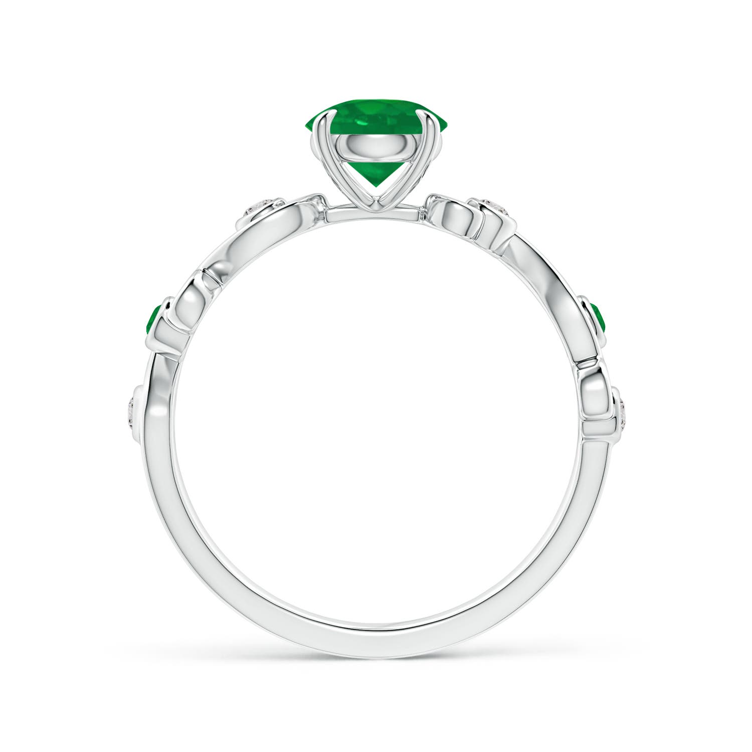 AA - Emerald / 0.89 CT / 14 KT White Gold