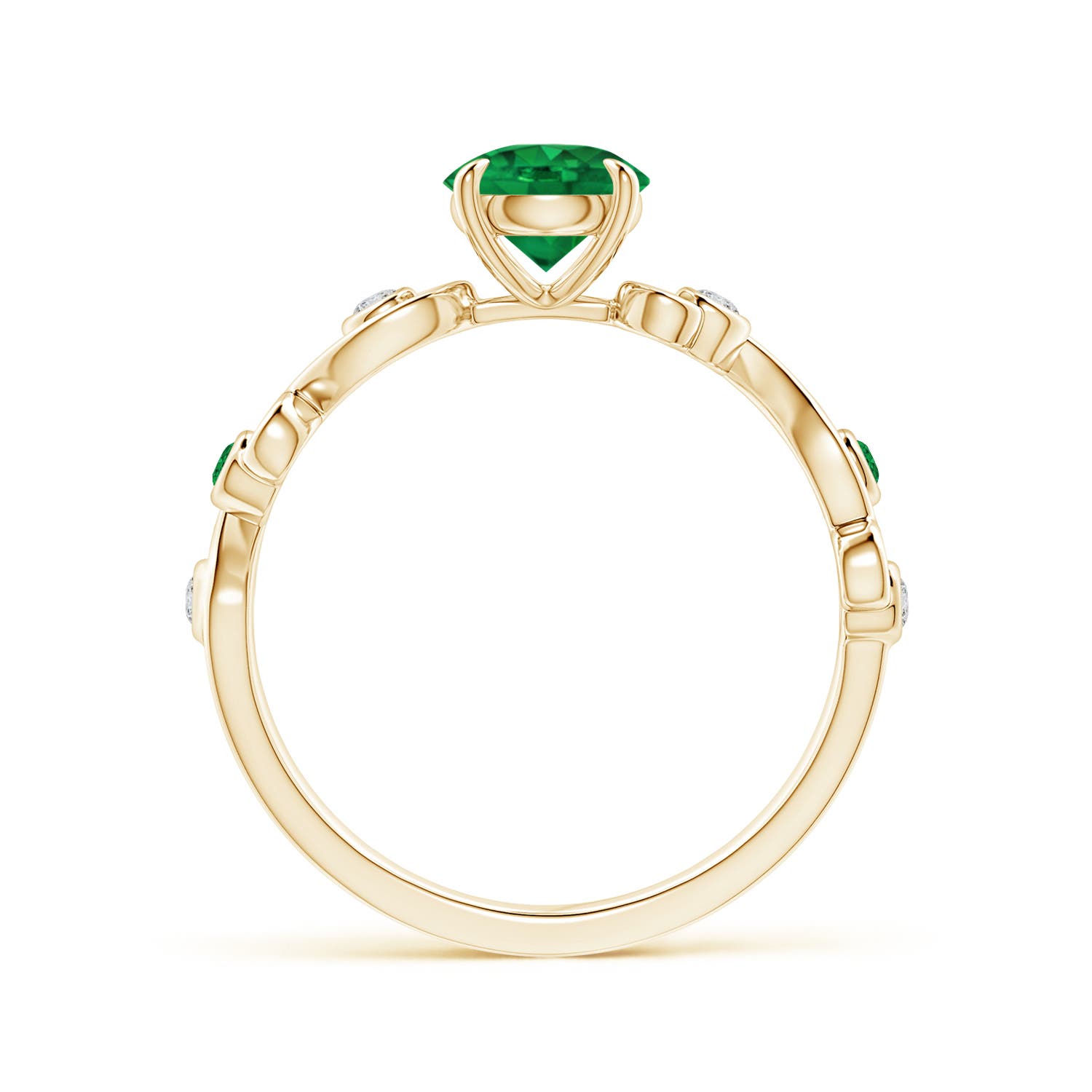 AAA - Emerald / 0.89 CT / 14 KT Yellow Gold