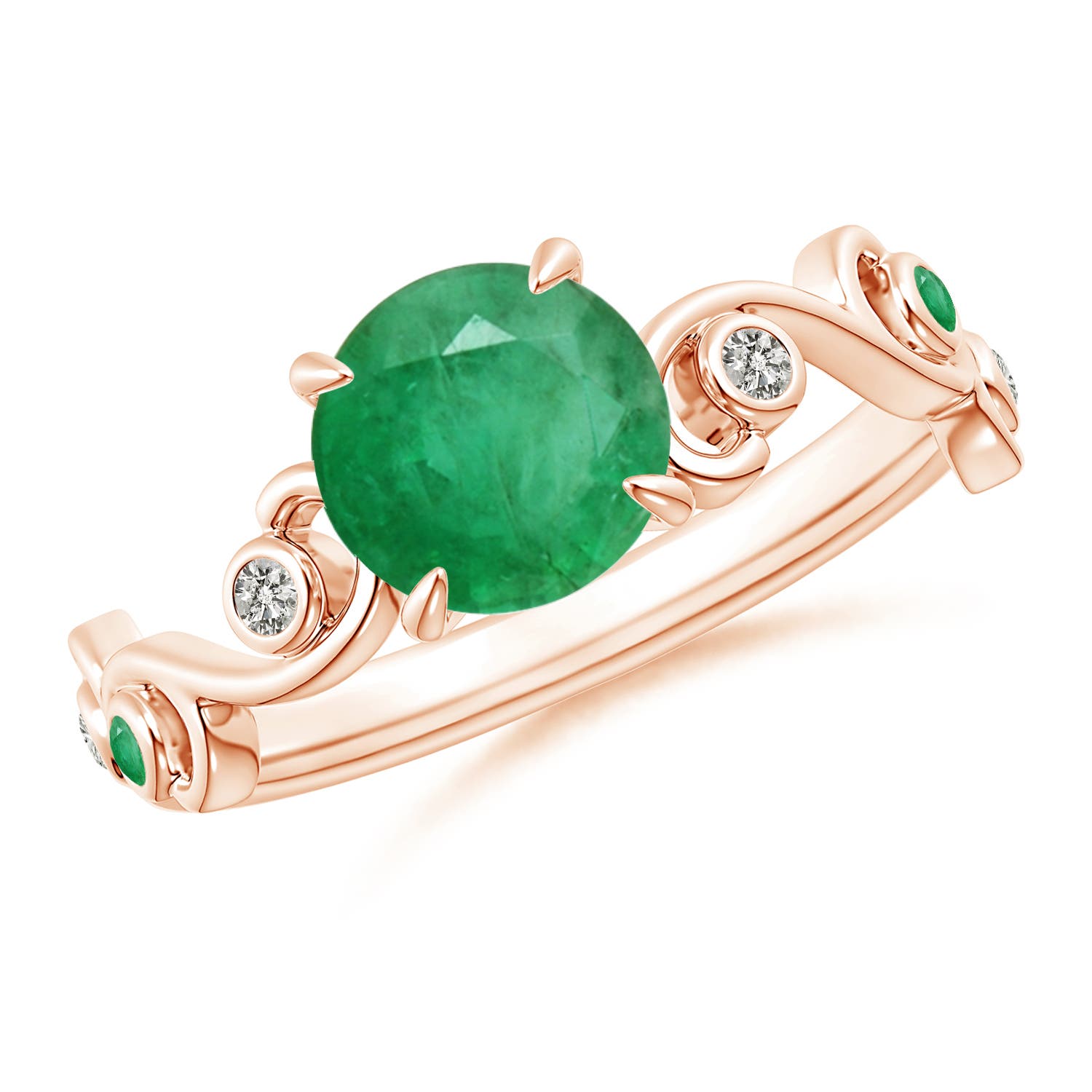 A - Emerald / 1.34 CT / 14 KT Rose Gold