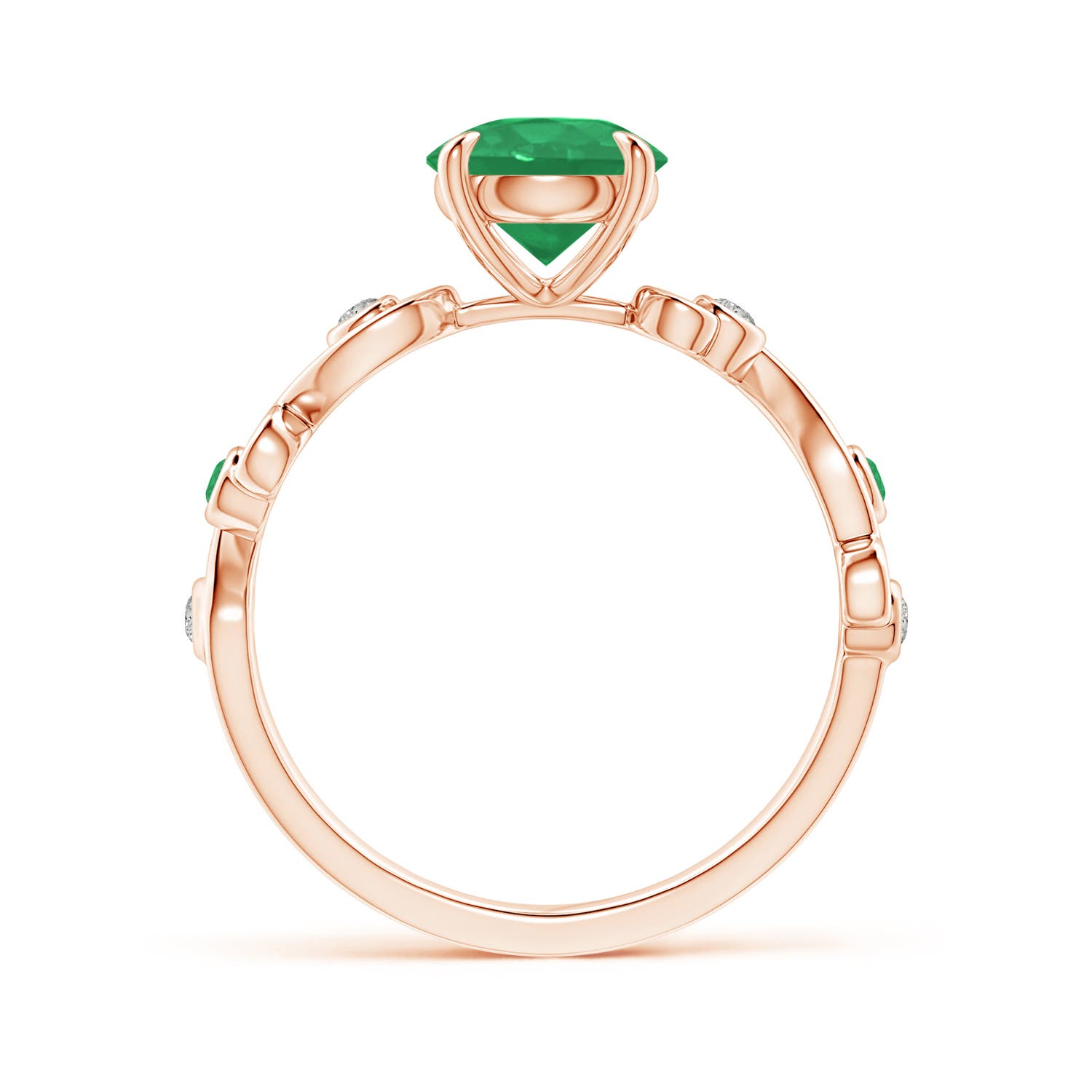 A - Emerald / 1.34 CT / 14 KT Rose Gold