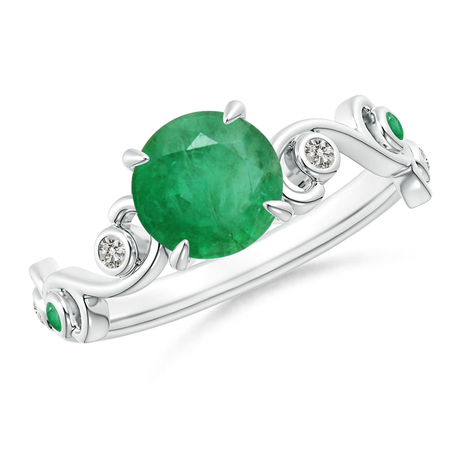 A - Emerald / 1.34 CT / 14 KT White Gold