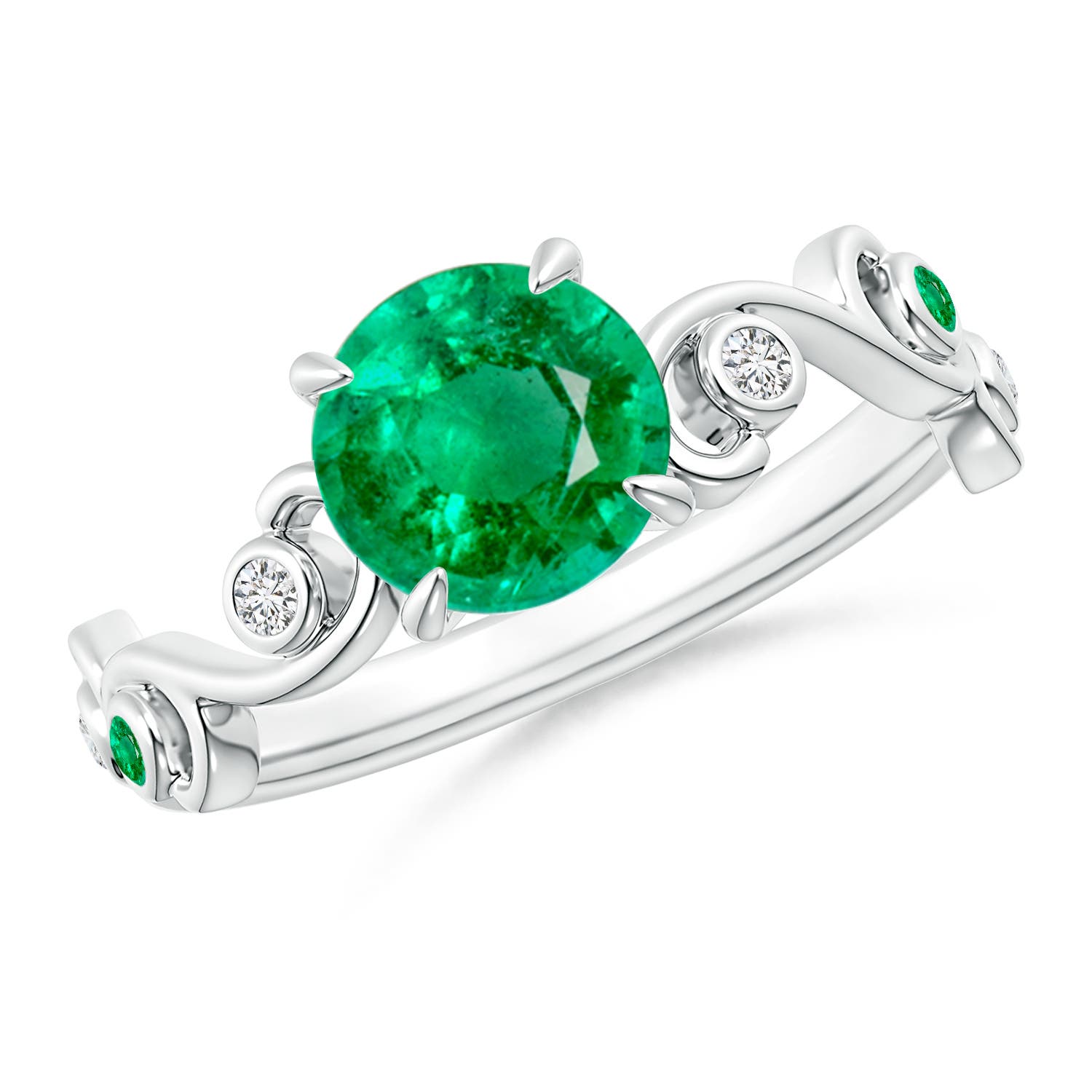 AAA - Emerald / 1.34 CT / 14 KT White Gold