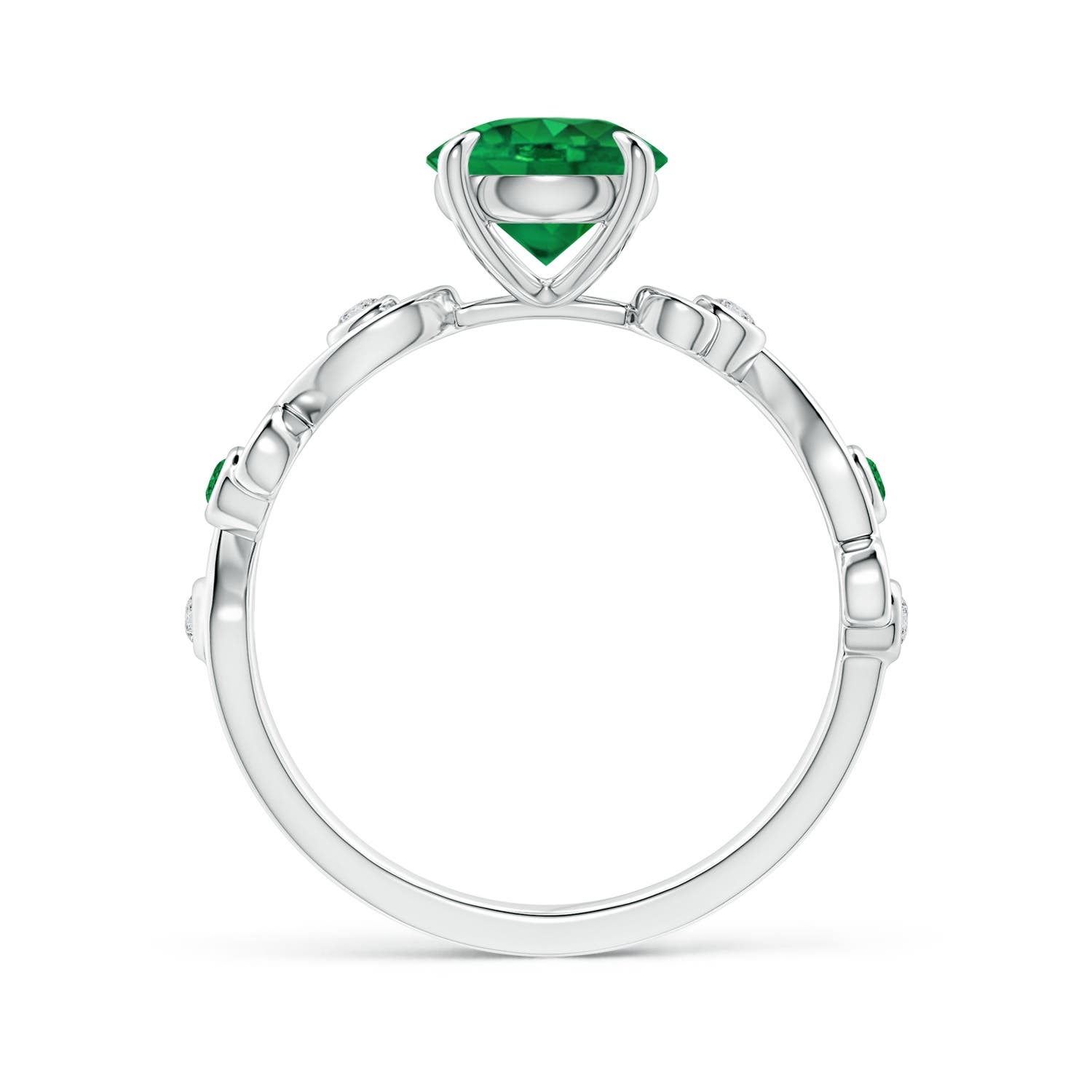 AAA - Emerald / 1.34 CT / 14 KT White Gold