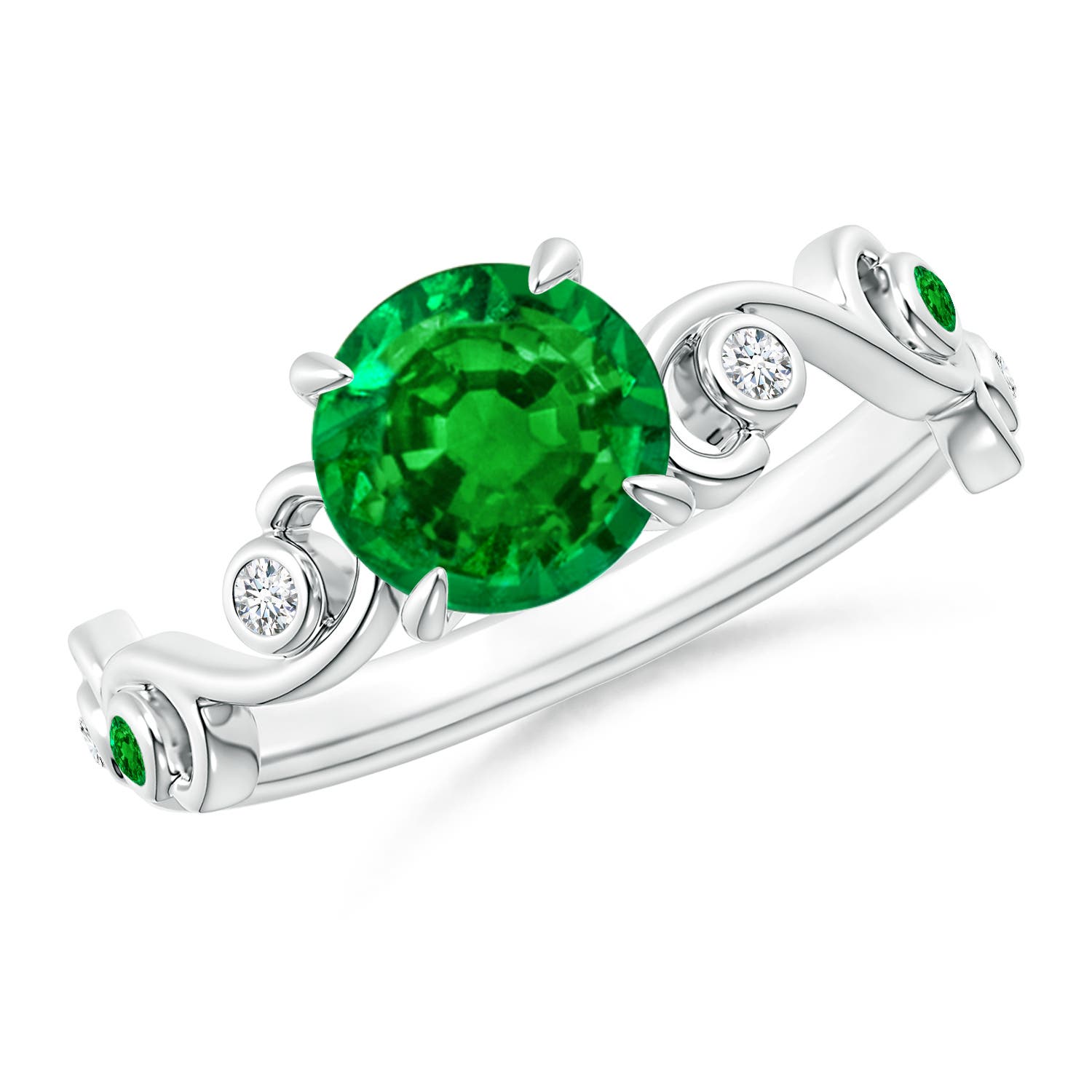 AAAA - Emerald / 1.34 CT / 14 KT White Gold