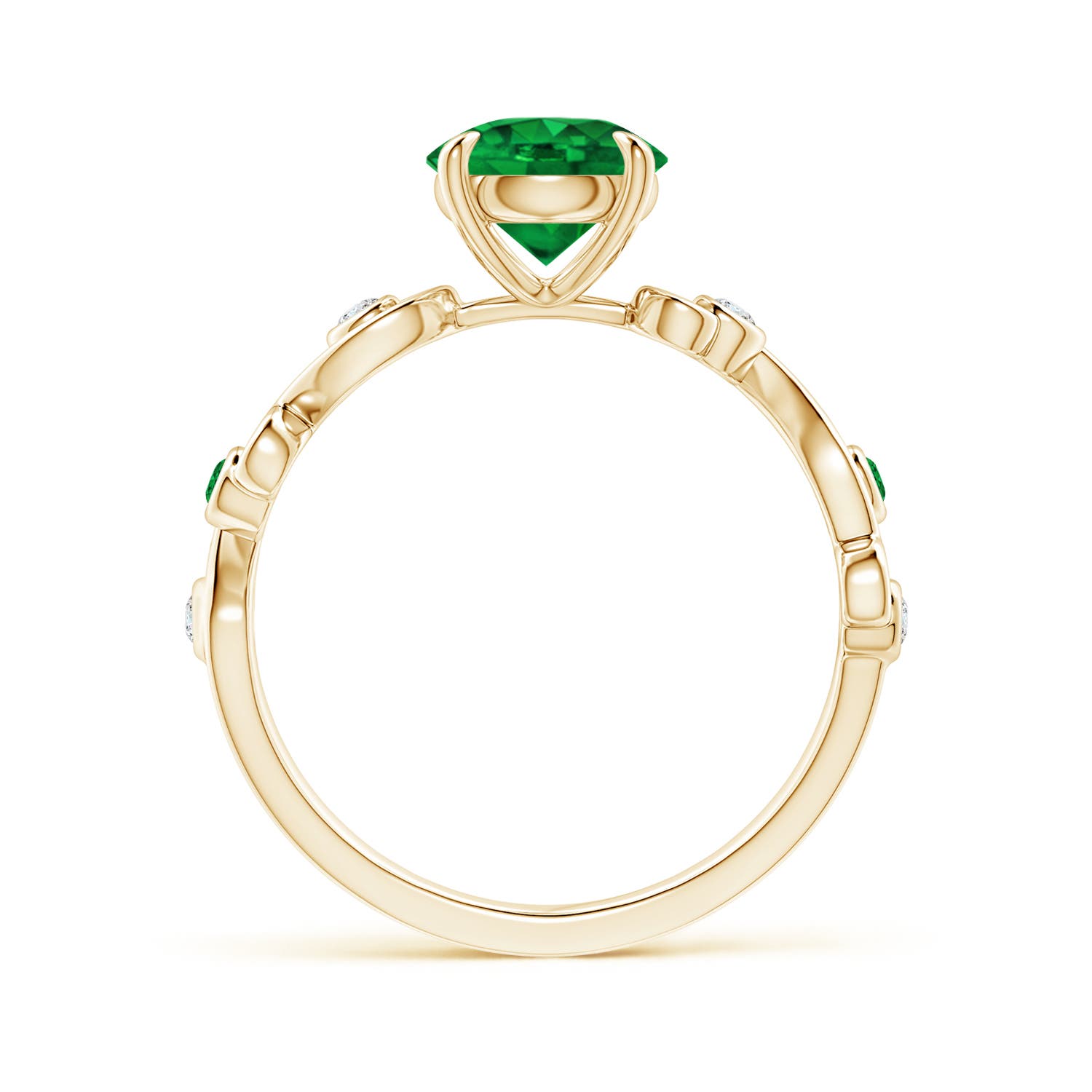 AAAA - Emerald / 1.34 CT / 14 KT Yellow Gold