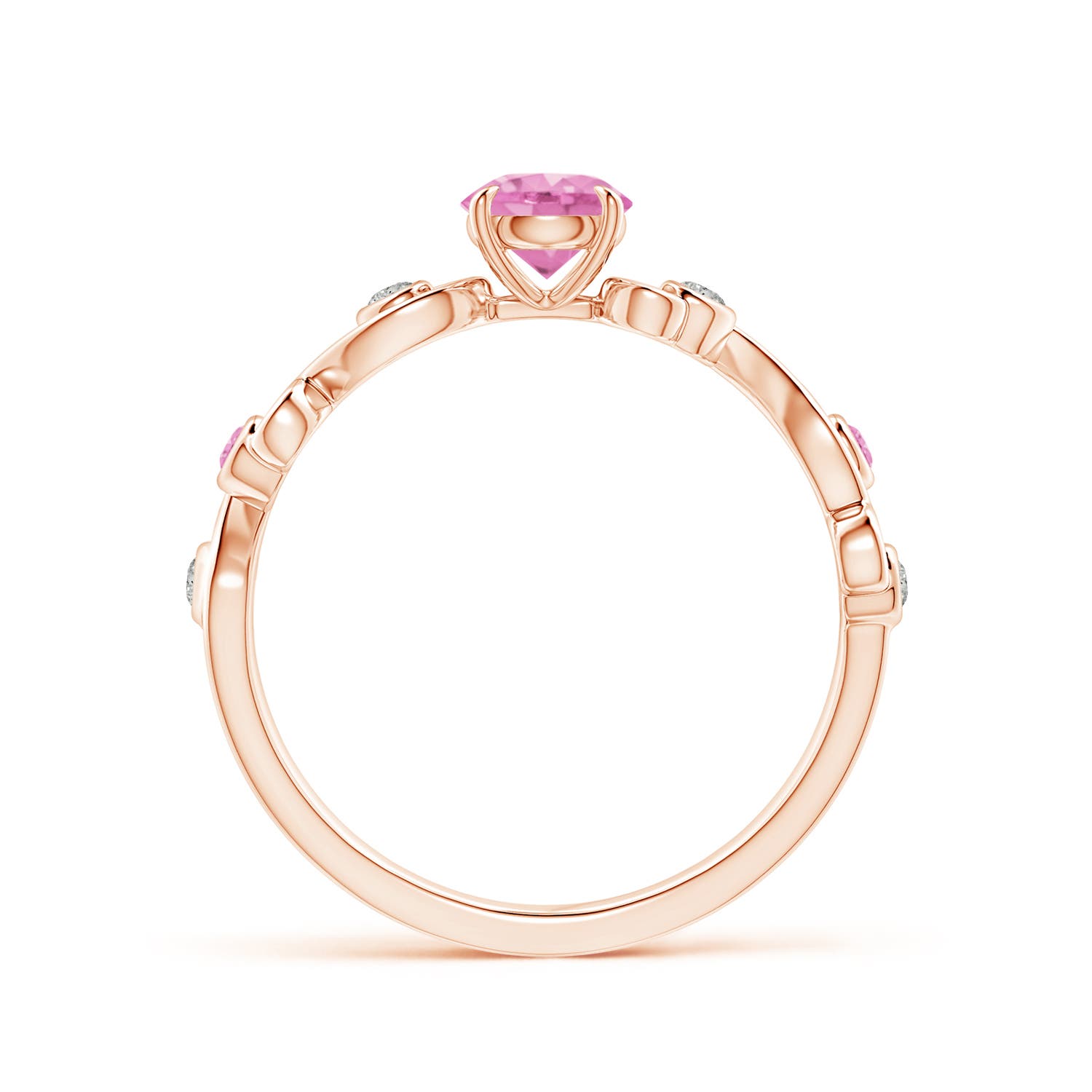 A - Pink Sapphire / 0.74 CT / 14 KT Rose Gold