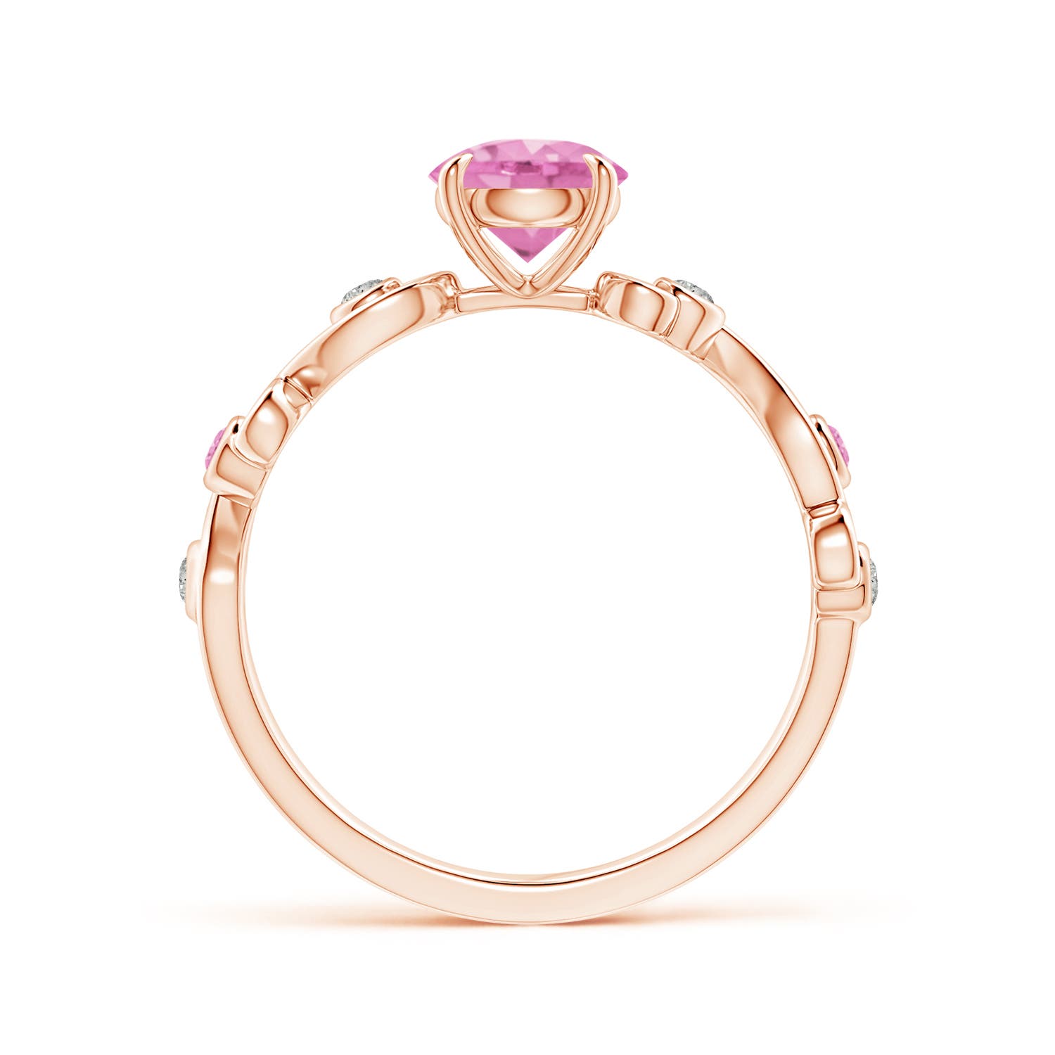 A - Pink Sapphire / 1.14 CT / 14 KT Rose Gold