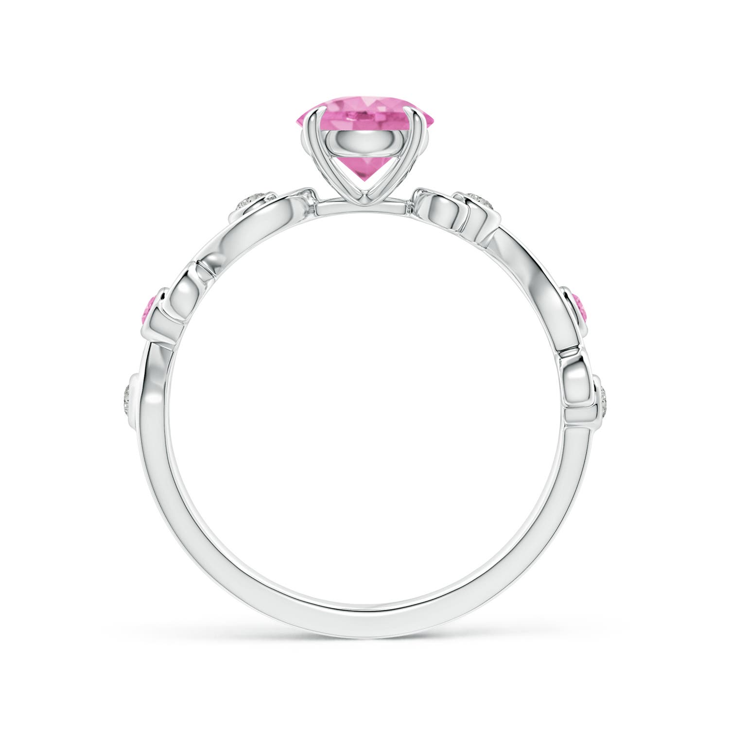 A - Pink Sapphire / 1.14 CT / 14 KT White Gold