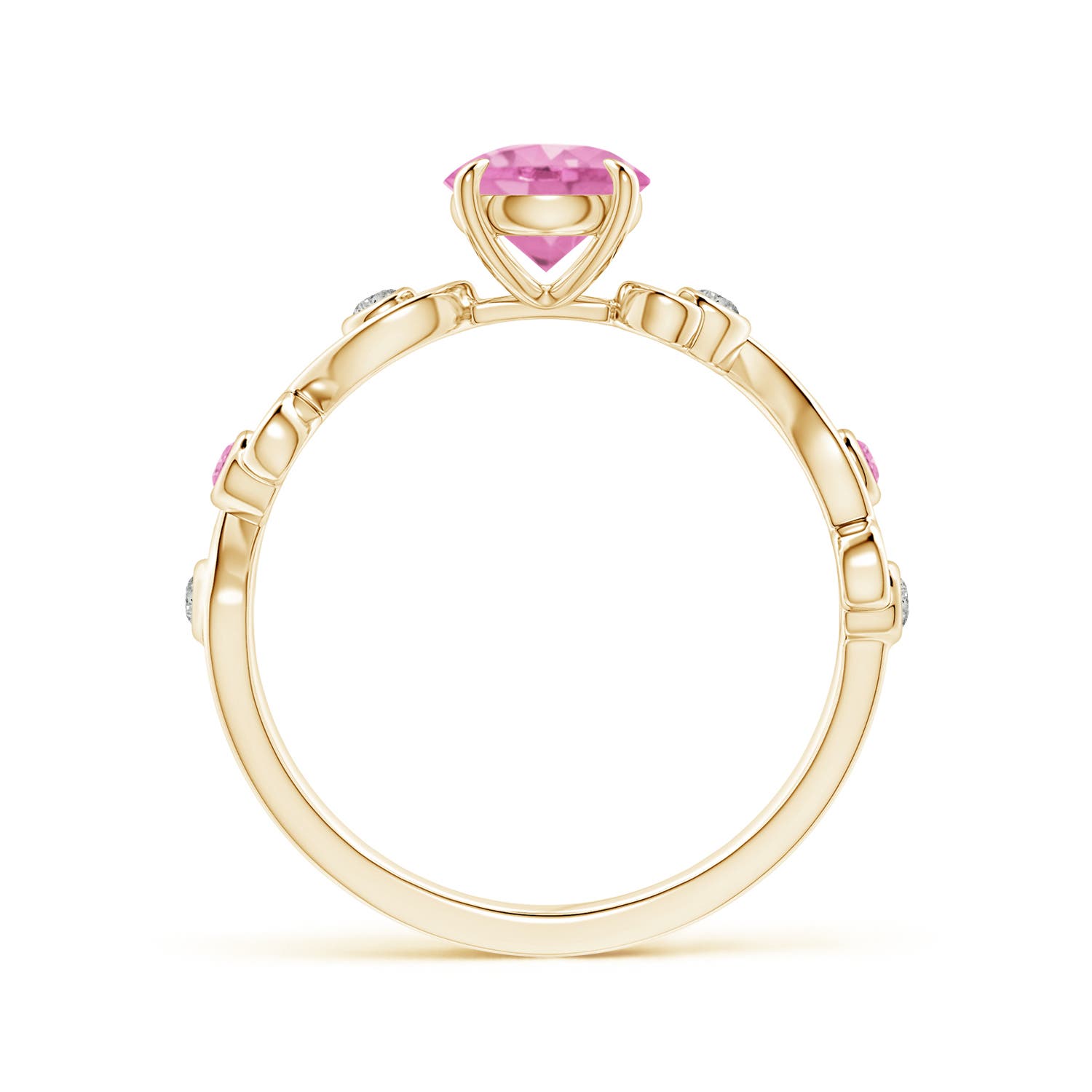 A - Pink Sapphire / 1.14 CT / 14 KT Yellow Gold