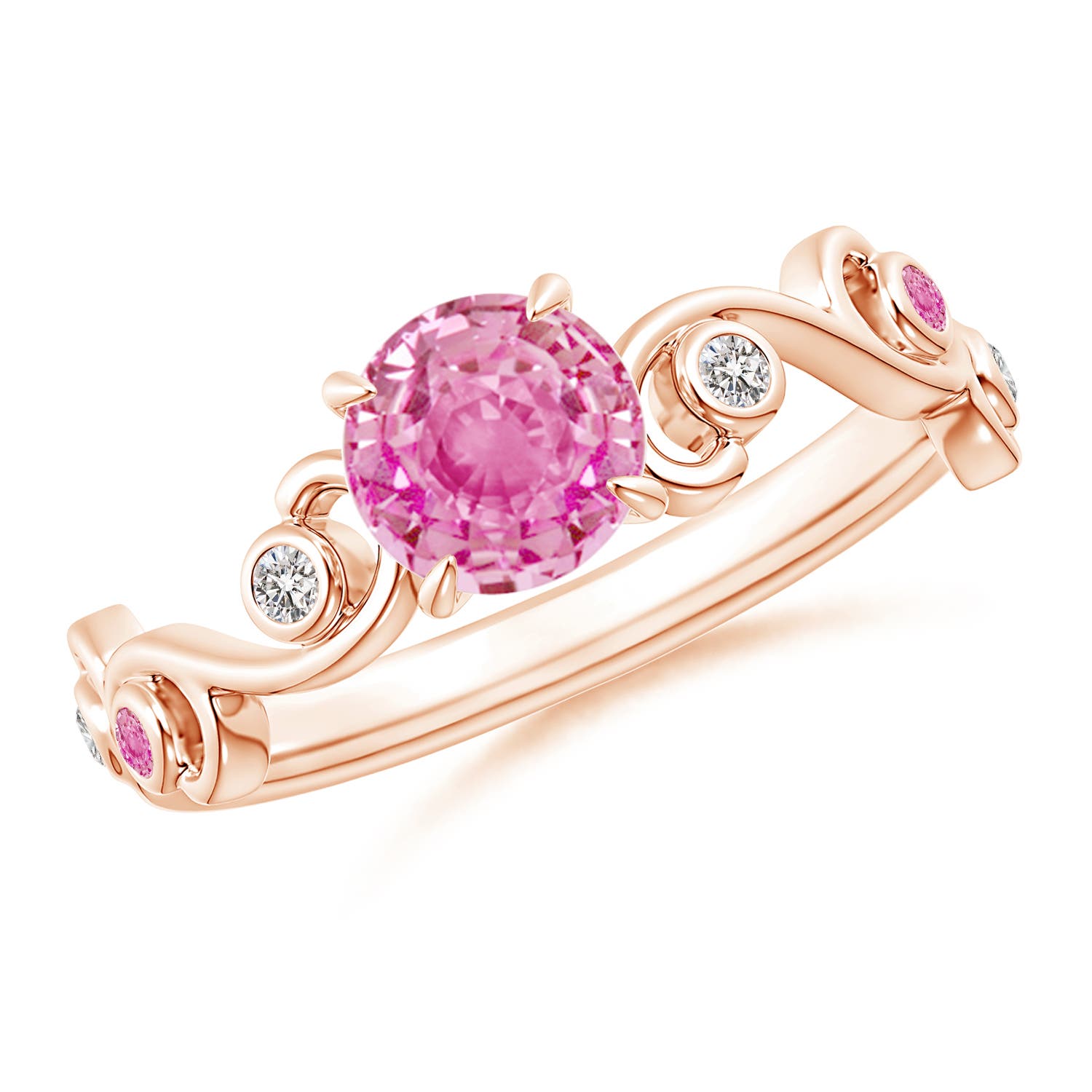 AA - Pink Sapphire / 1.14 CT / 14 KT Rose Gold