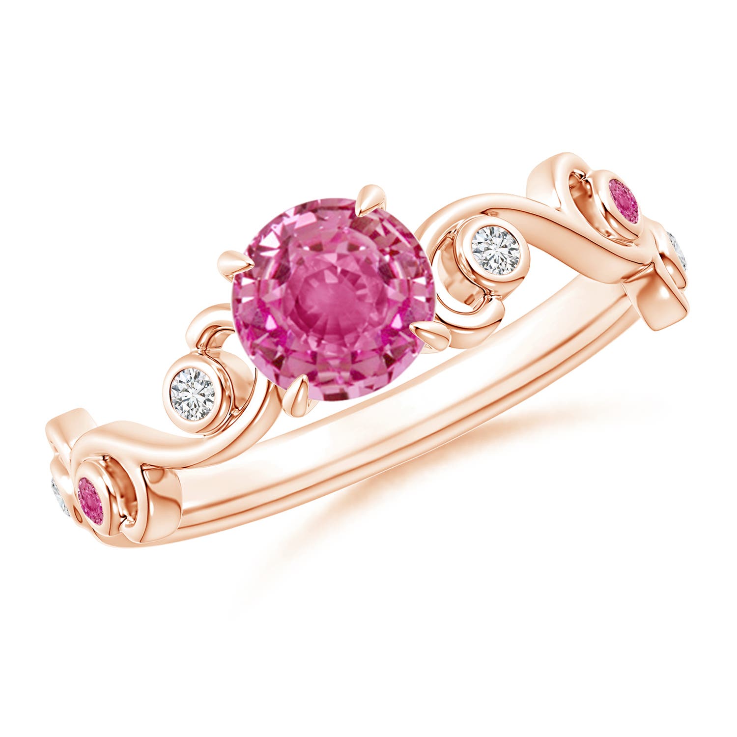 AAA - Pink Sapphire / 1.14 CT / 14 KT Rose Gold