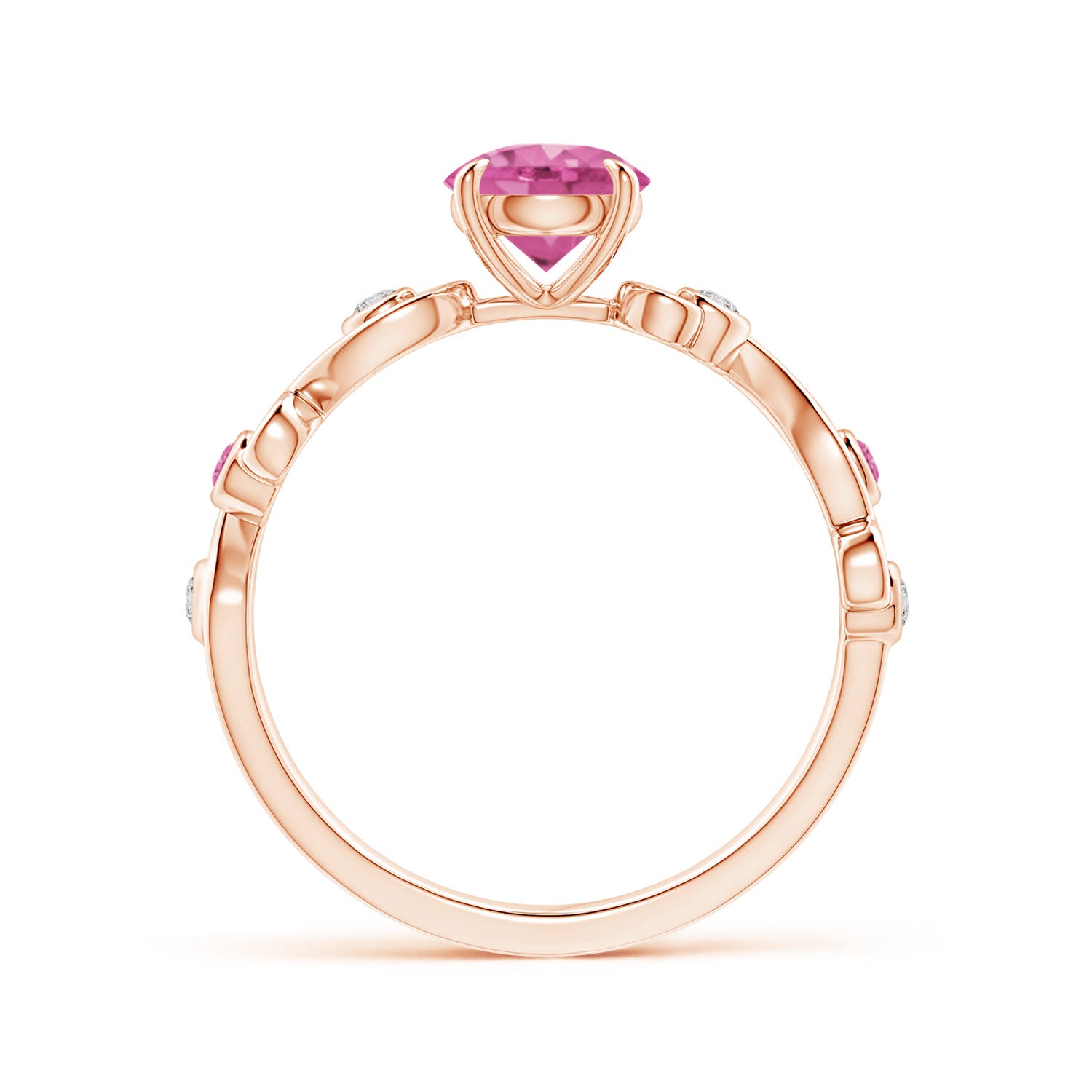 AAA - Pink Sapphire / 1.14 CT / 14 KT Rose Gold