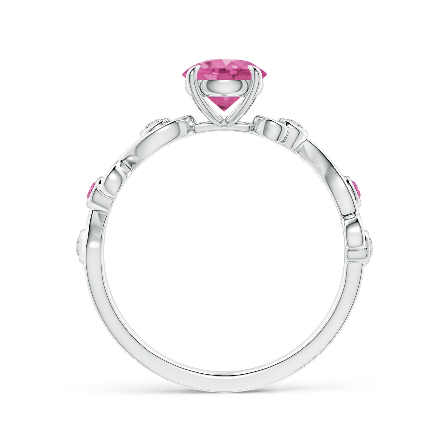 AAA - Pink Sapphire / 1.14 CT / 14 KT White Gold