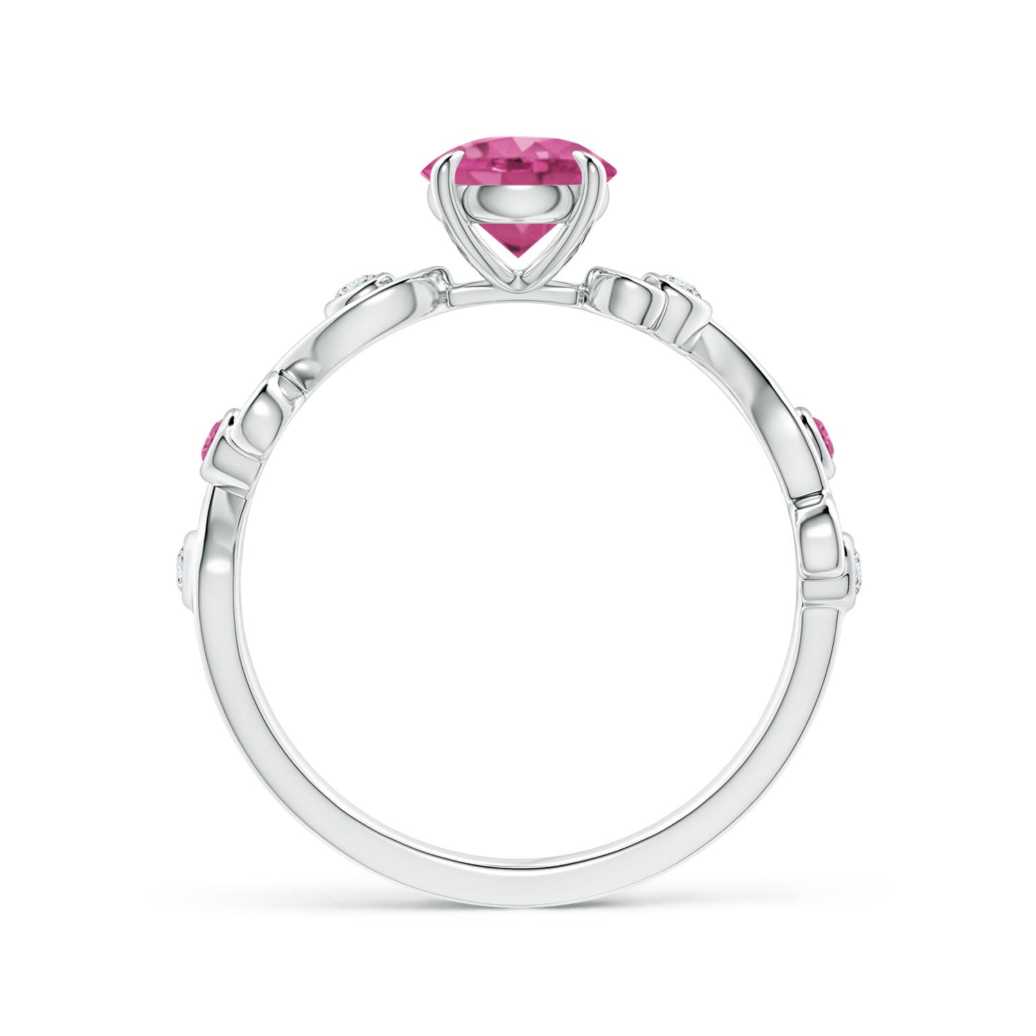 AAAA - Pink Sapphire / 1.14 CT / 14 KT White Gold