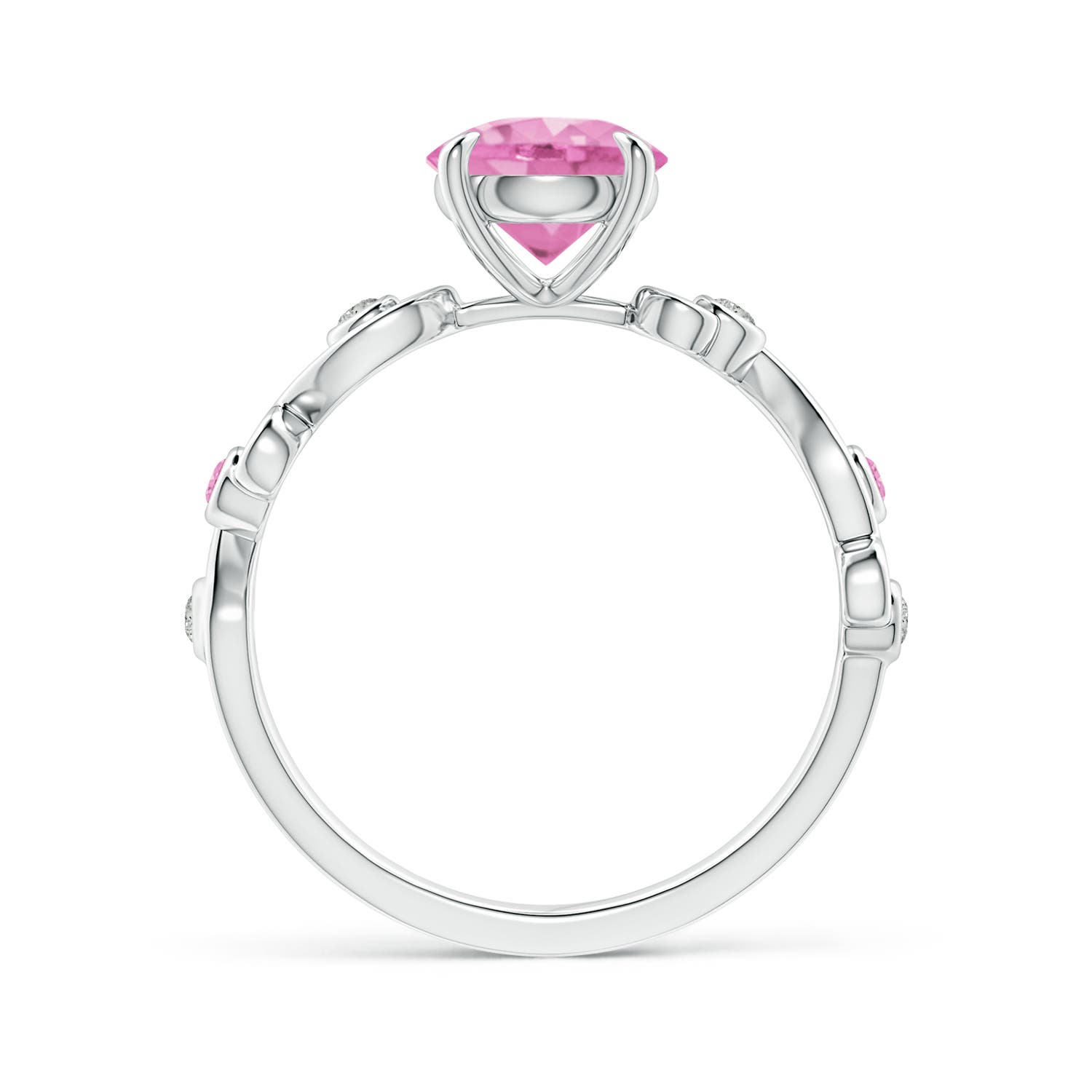 A - Pink Sapphire / 1.74 CT / 14 KT White Gold