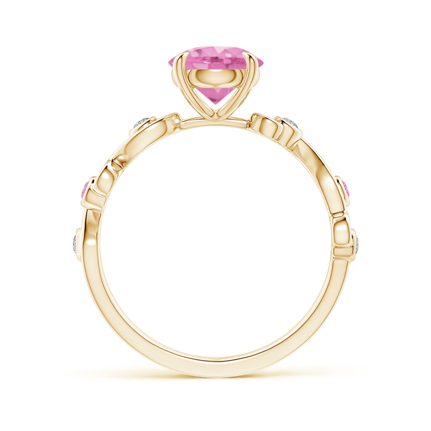 A - Pink Sapphire / 1.74 CT / 14 KT Yellow Gold