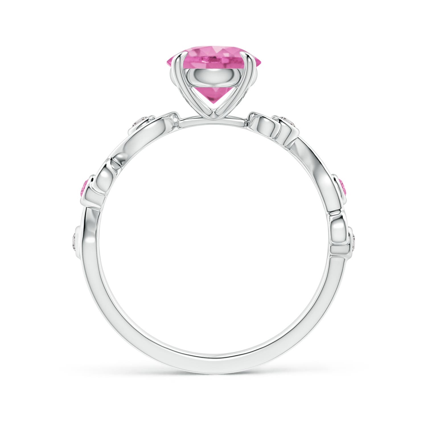 AA - Pink Sapphire / 1.74 CT / 14 KT White Gold