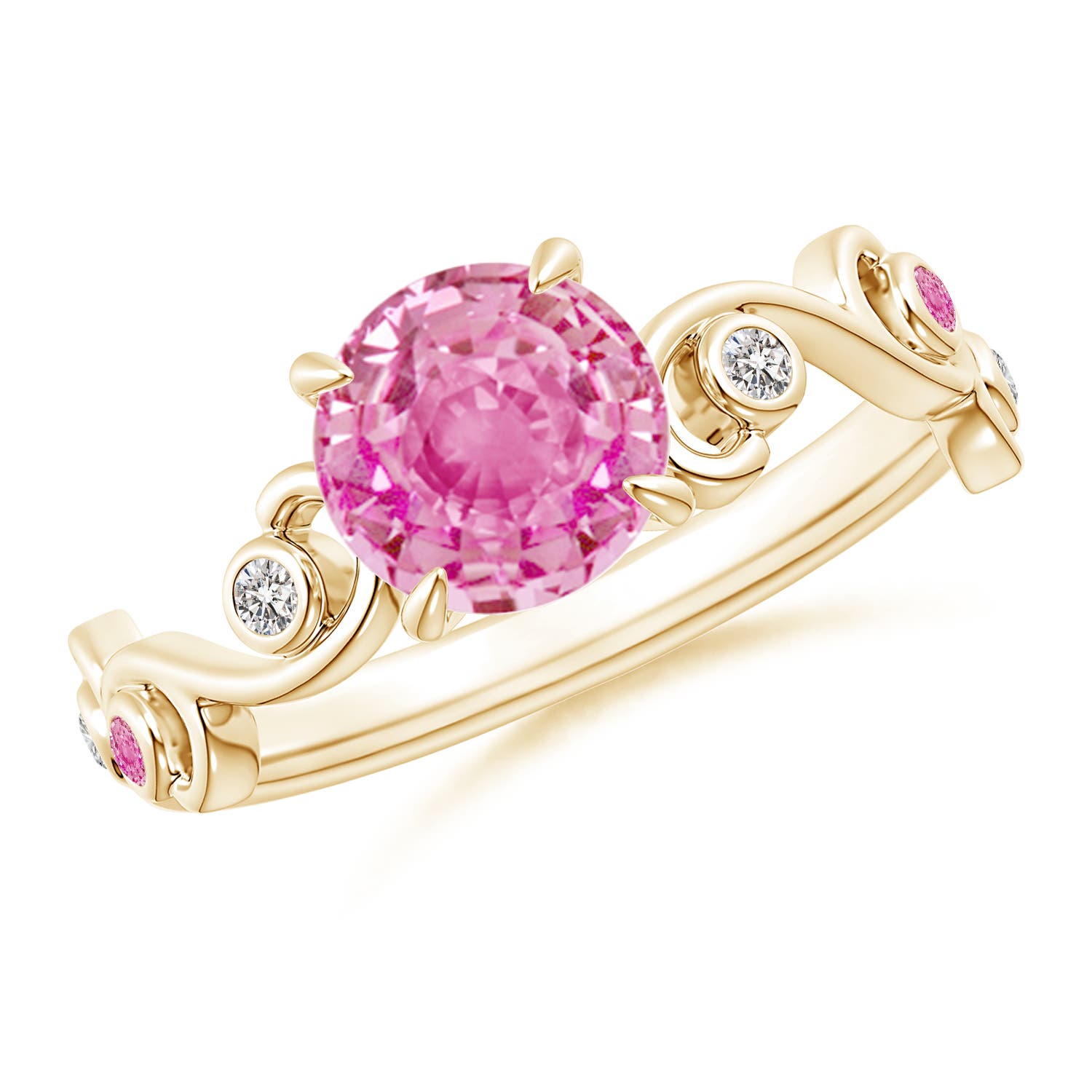 AA - Pink Sapphire / 1.74 CT / 14 KT Yellow Gold