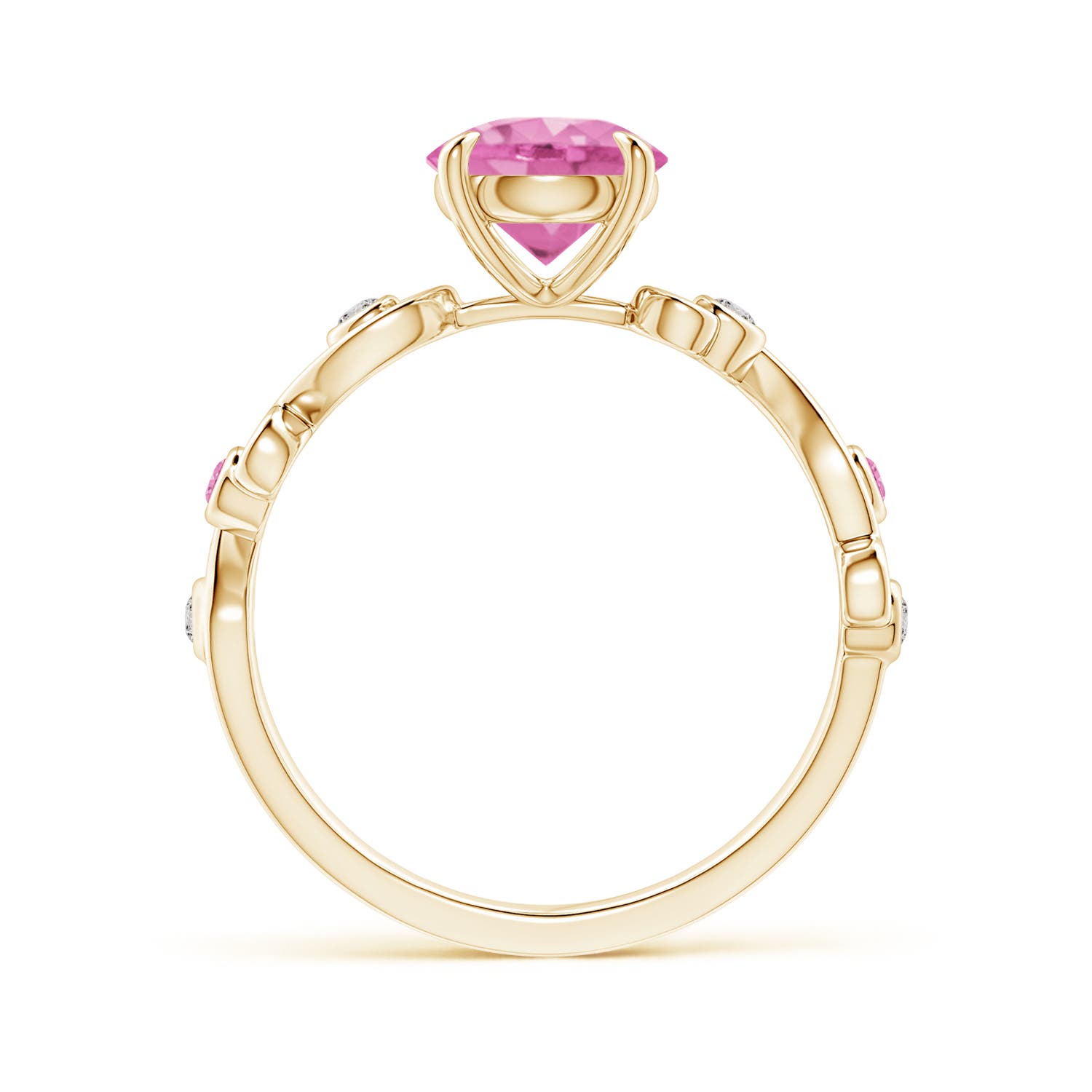 AA - Pink Sapphire / 1.74 CT / 14 KT Yellow Gold