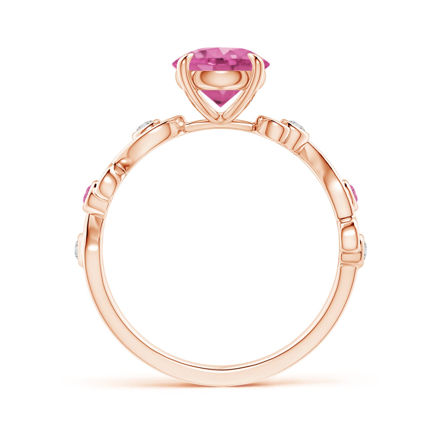 AAA - Pink Sapphire / 1.74 CT / 14 KT Rose Gold