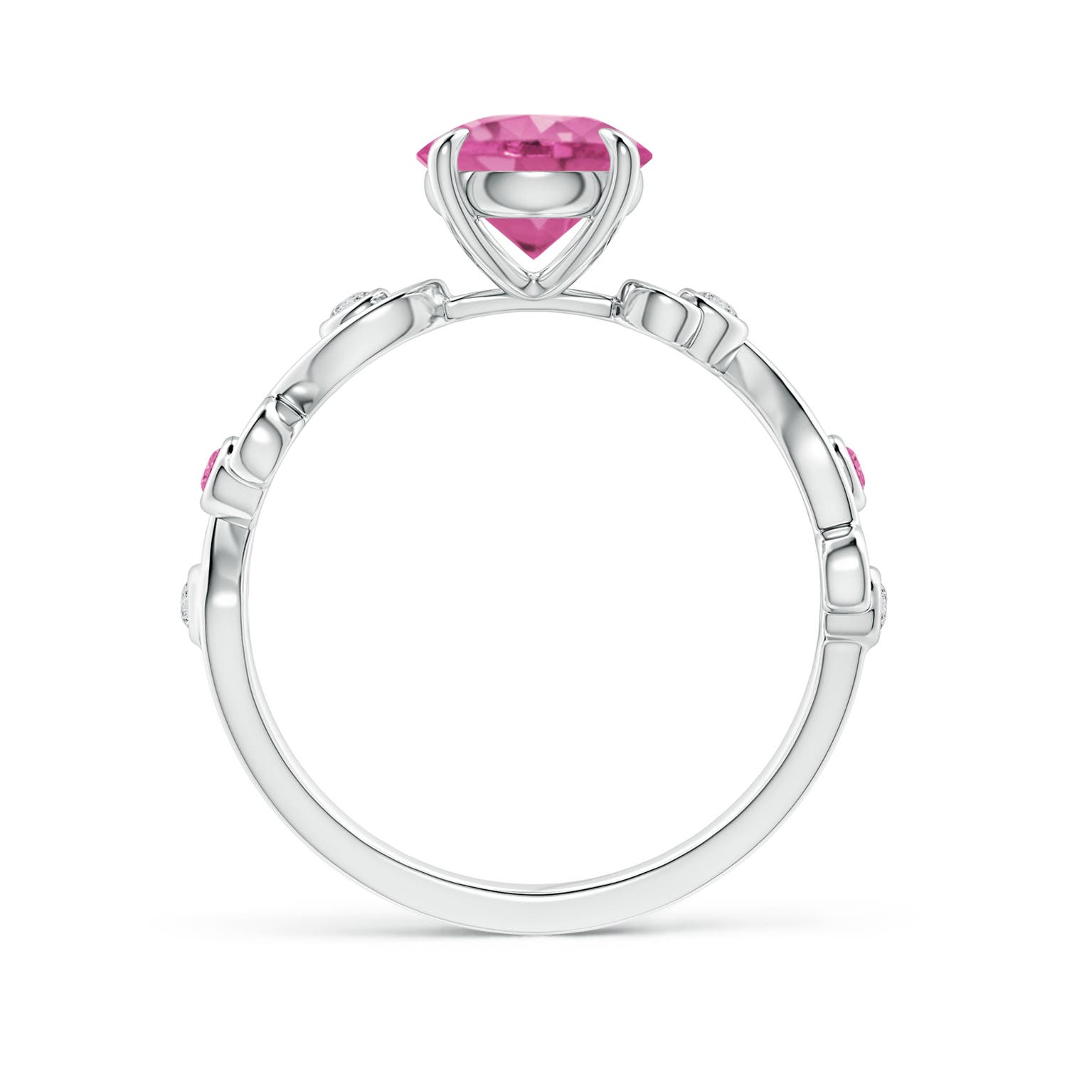 AAA - Pink Sapphire / 1.74 CT / 14 KT White Gold