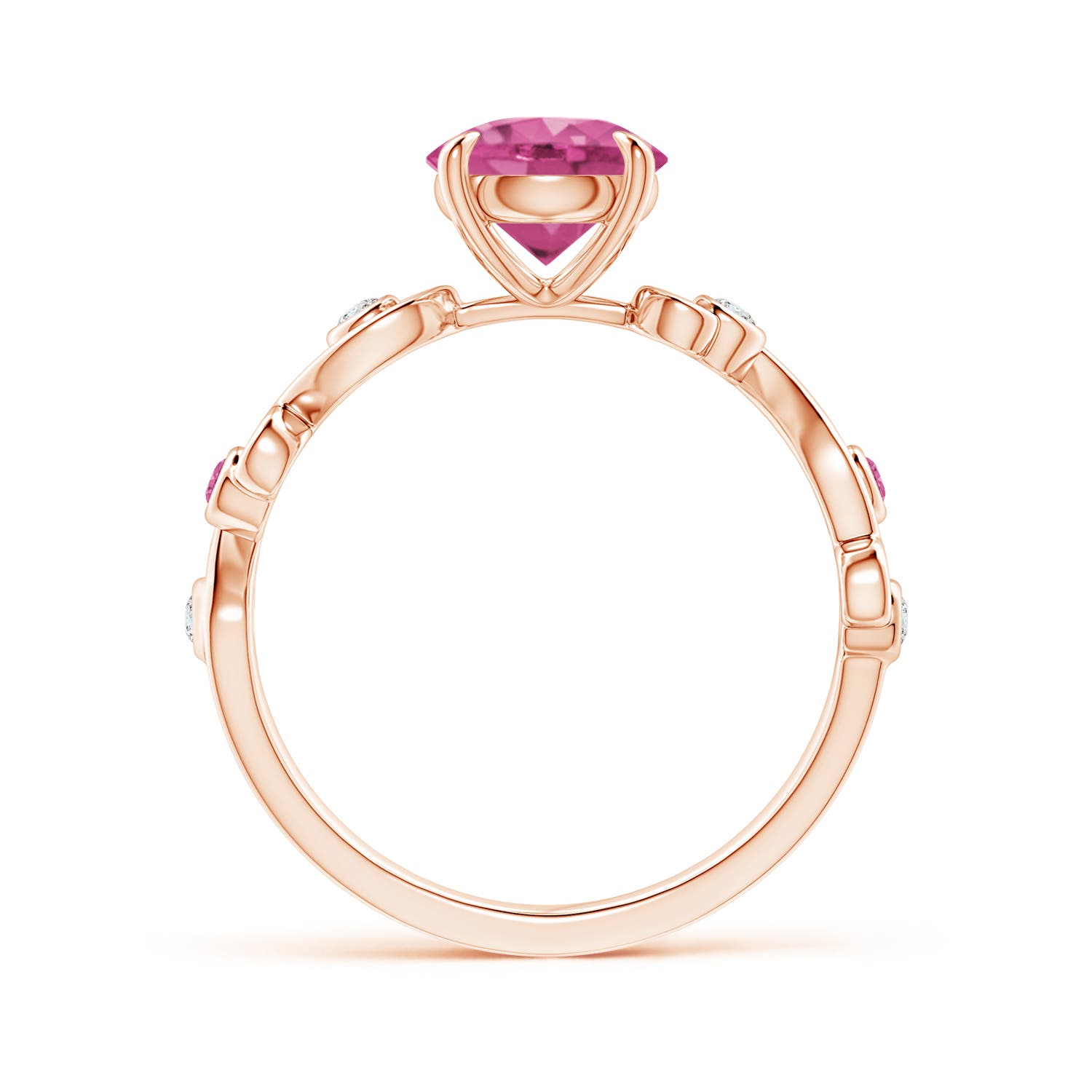 AAAA - Pink Sapphire / 1.74 CT / 14 KT Rose Gold