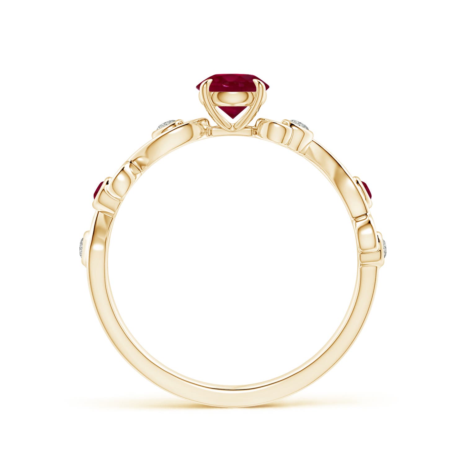 A - Ruby / 0.75 CT / 14 KT Yellow Gold