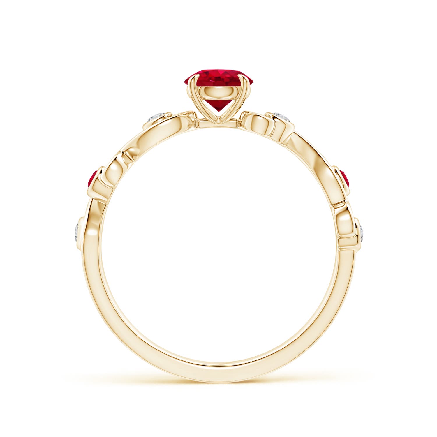 AAA - Ruby / 0.75 CT / 14 KT Yellow Gold