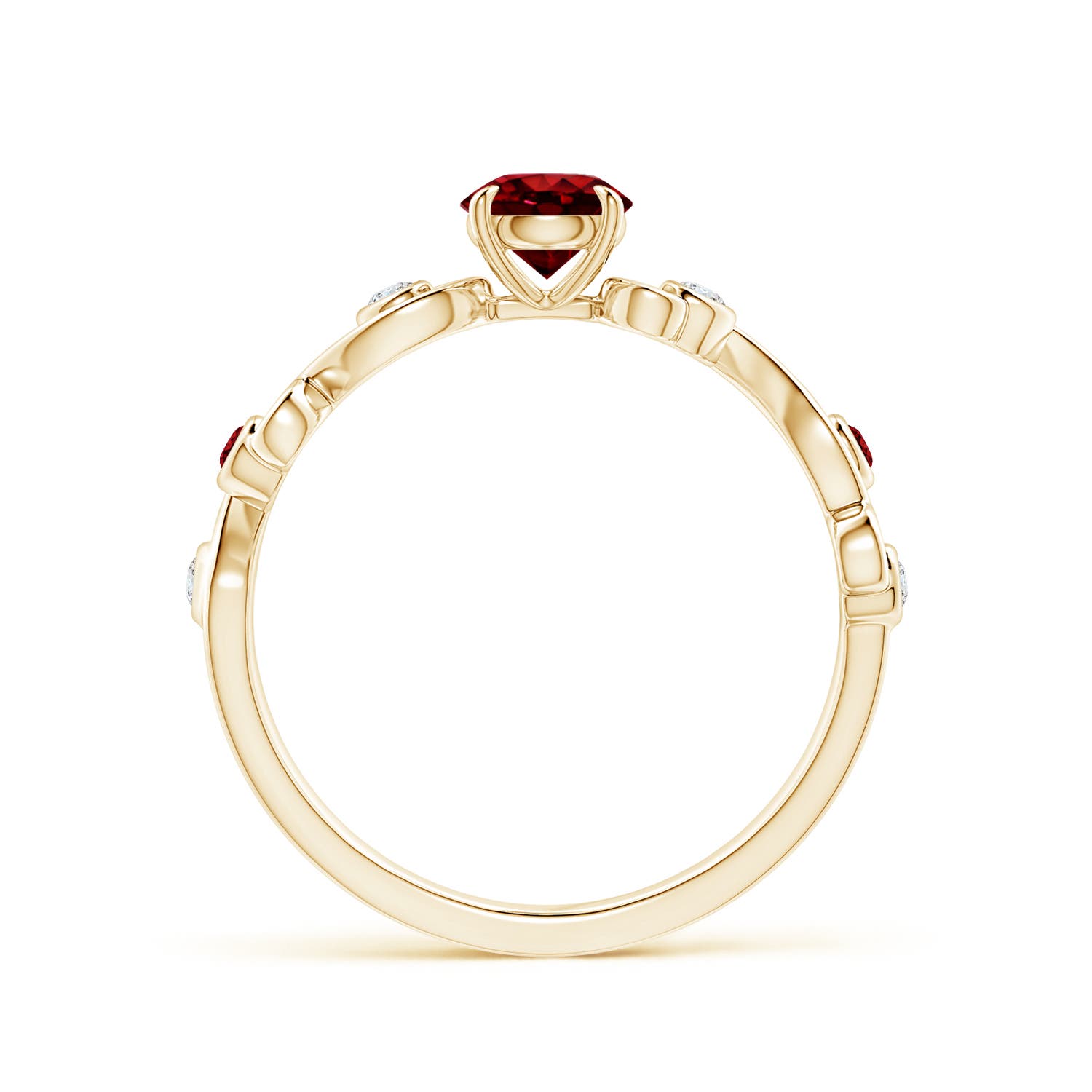 AAAA - Ruby / 0.75 CT / 14 KT Yellow Gold