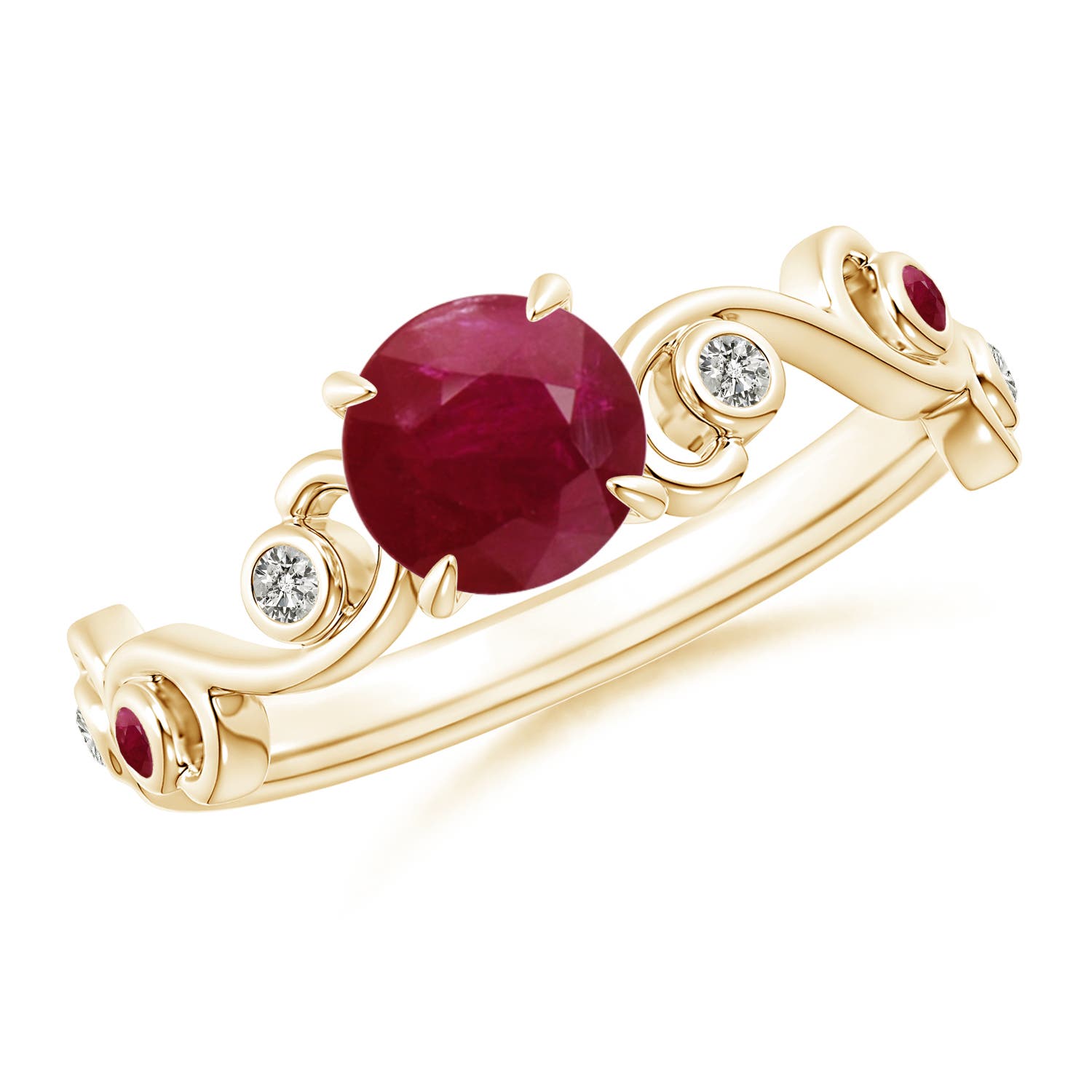 A - Ruby / 1.15 CT / 14 KT Yellow Gold