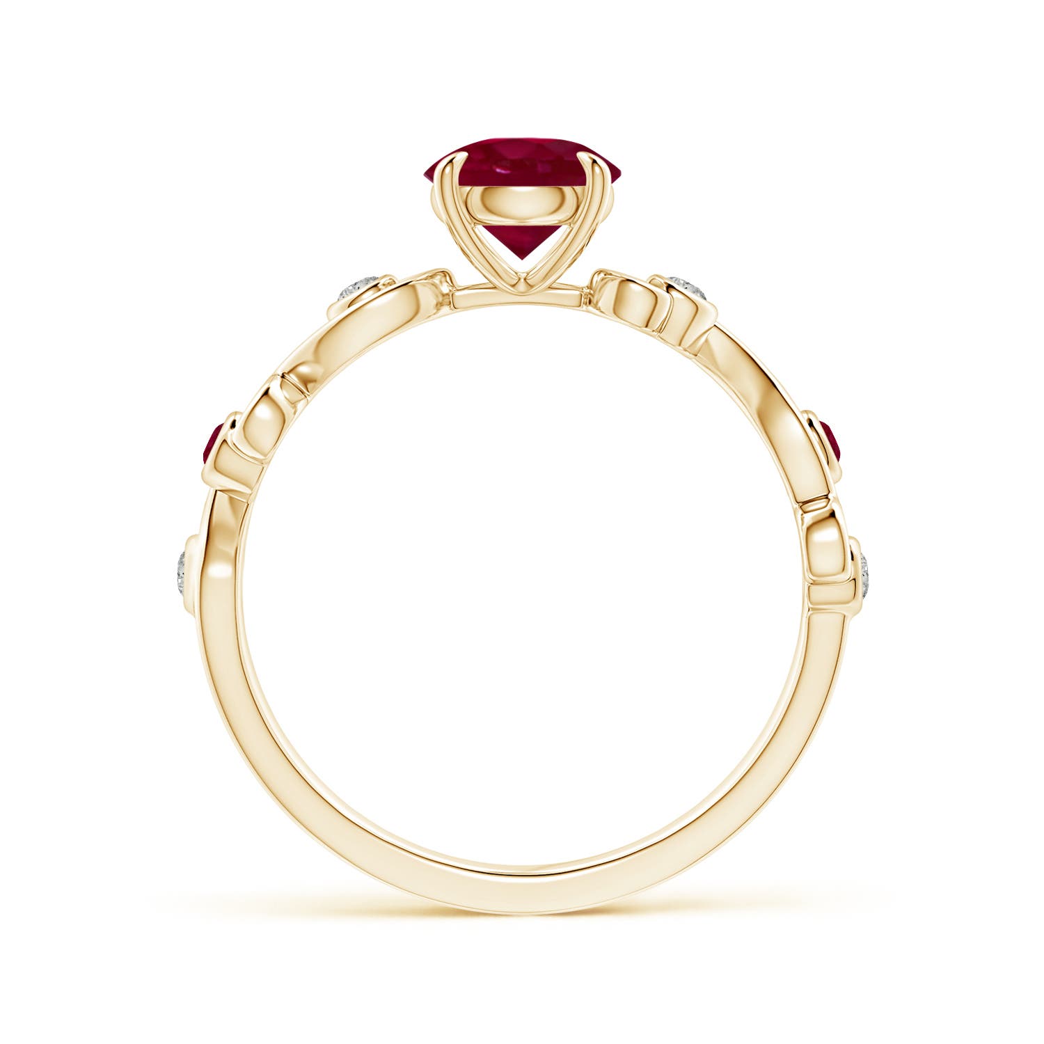 A - Ruby / 1.15 CT / 14 KT Yellow Gold