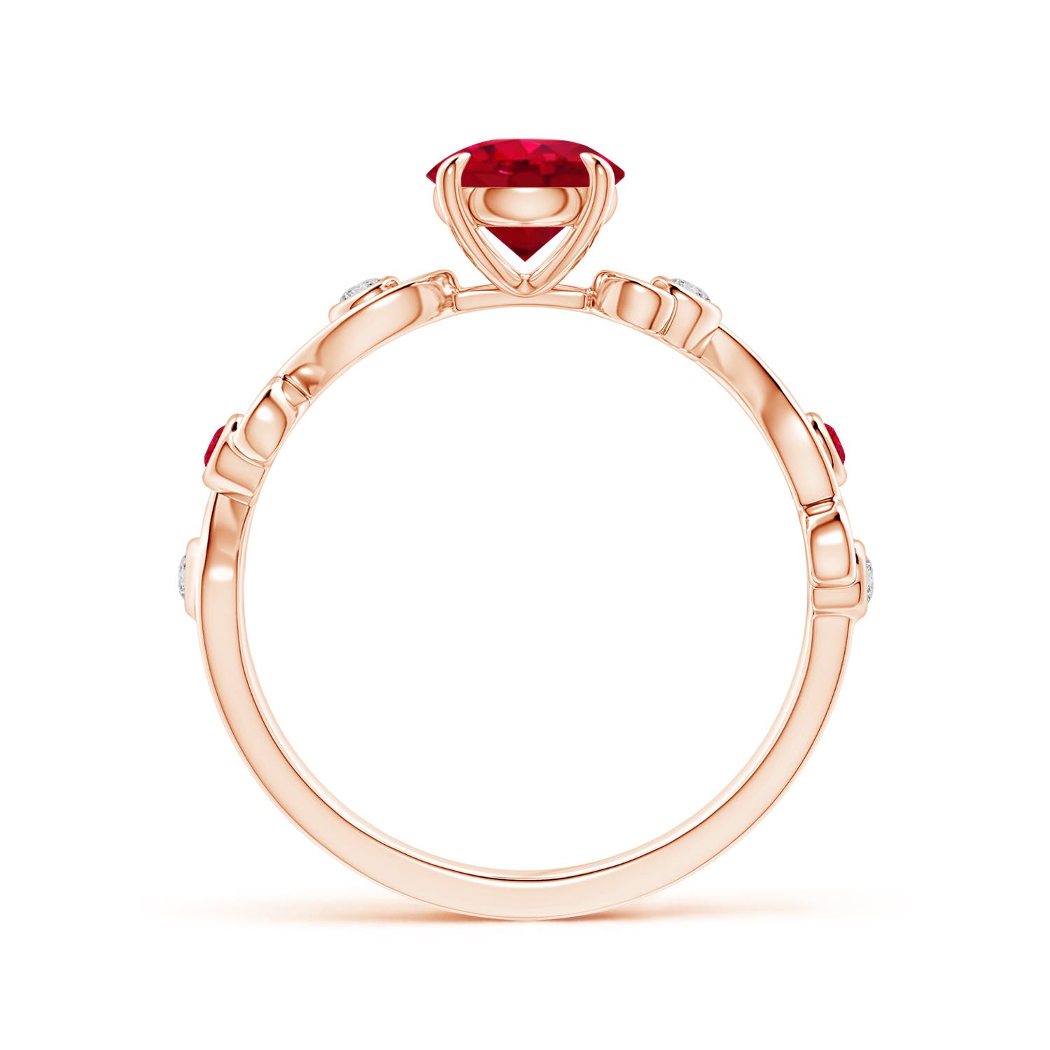 AAA - Ruby / 1.15 CT / 14 KT Rose Gold