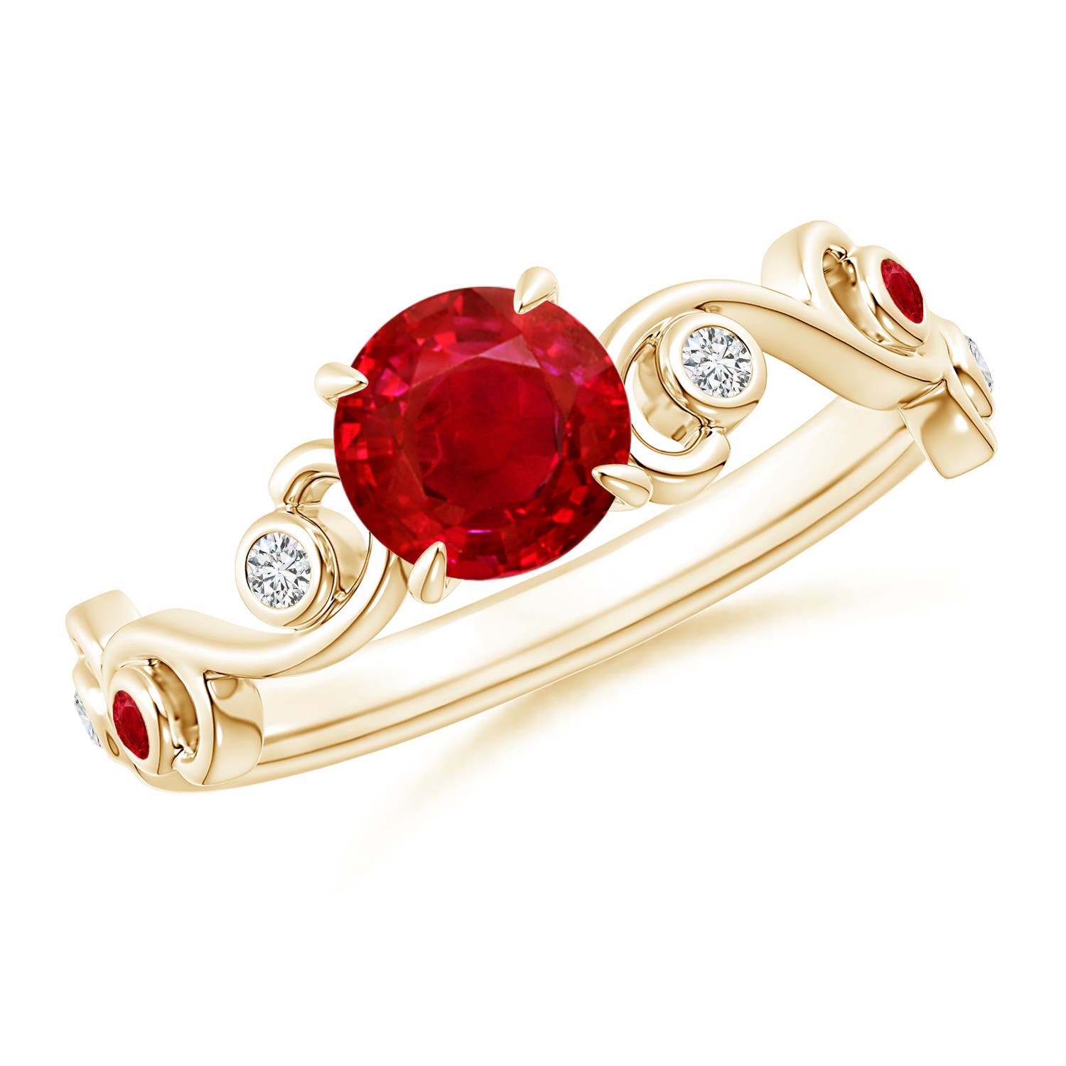 AAA - Ruby / 1.15 CT / 14 KT Yellow Gold