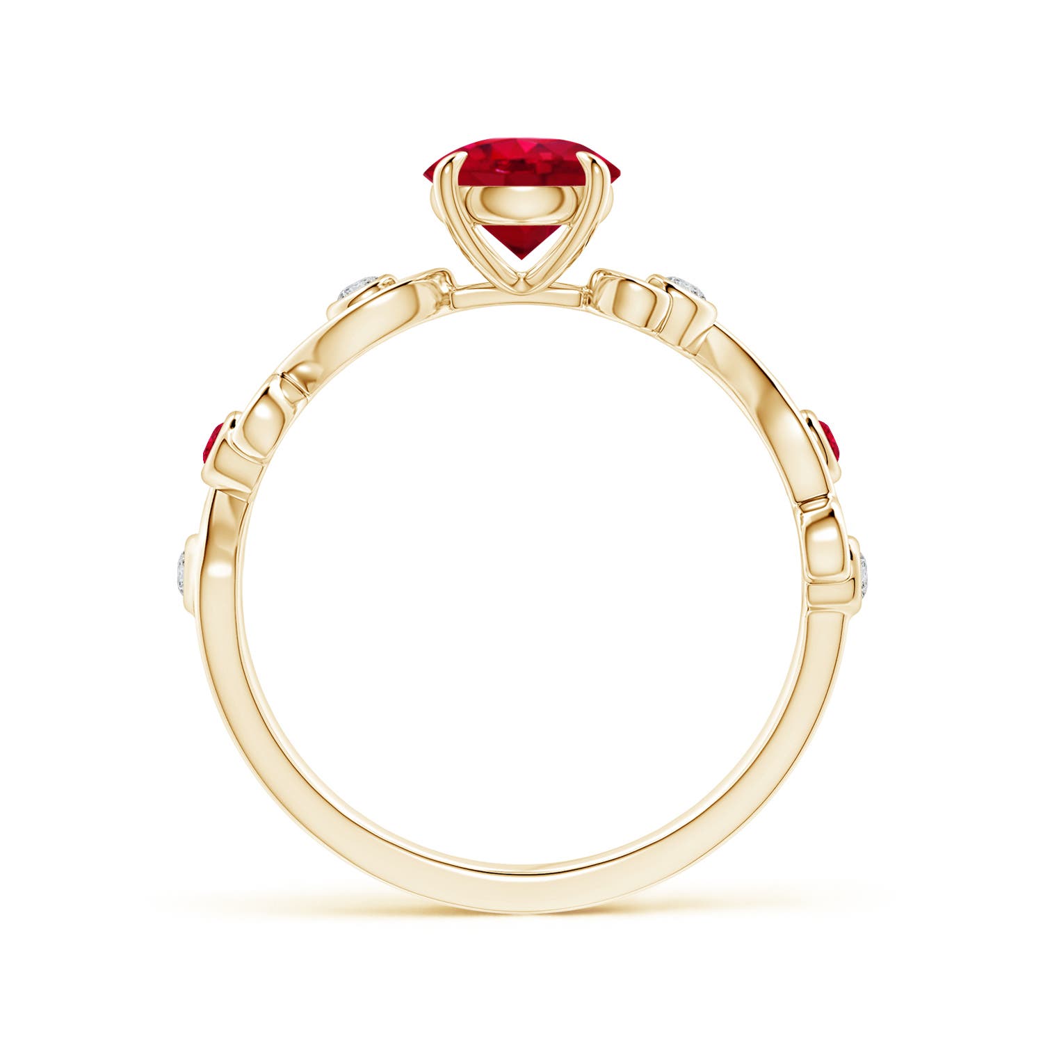 AAA - Ruby / 1.15 CT / 14 KT Yellow Gold