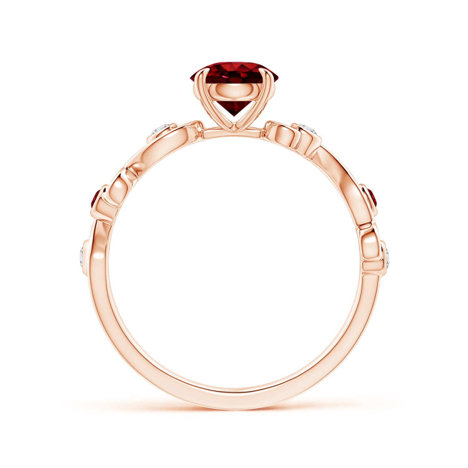 AAAA - Ruby / 1.15 CT / 14 KT Rose Gold